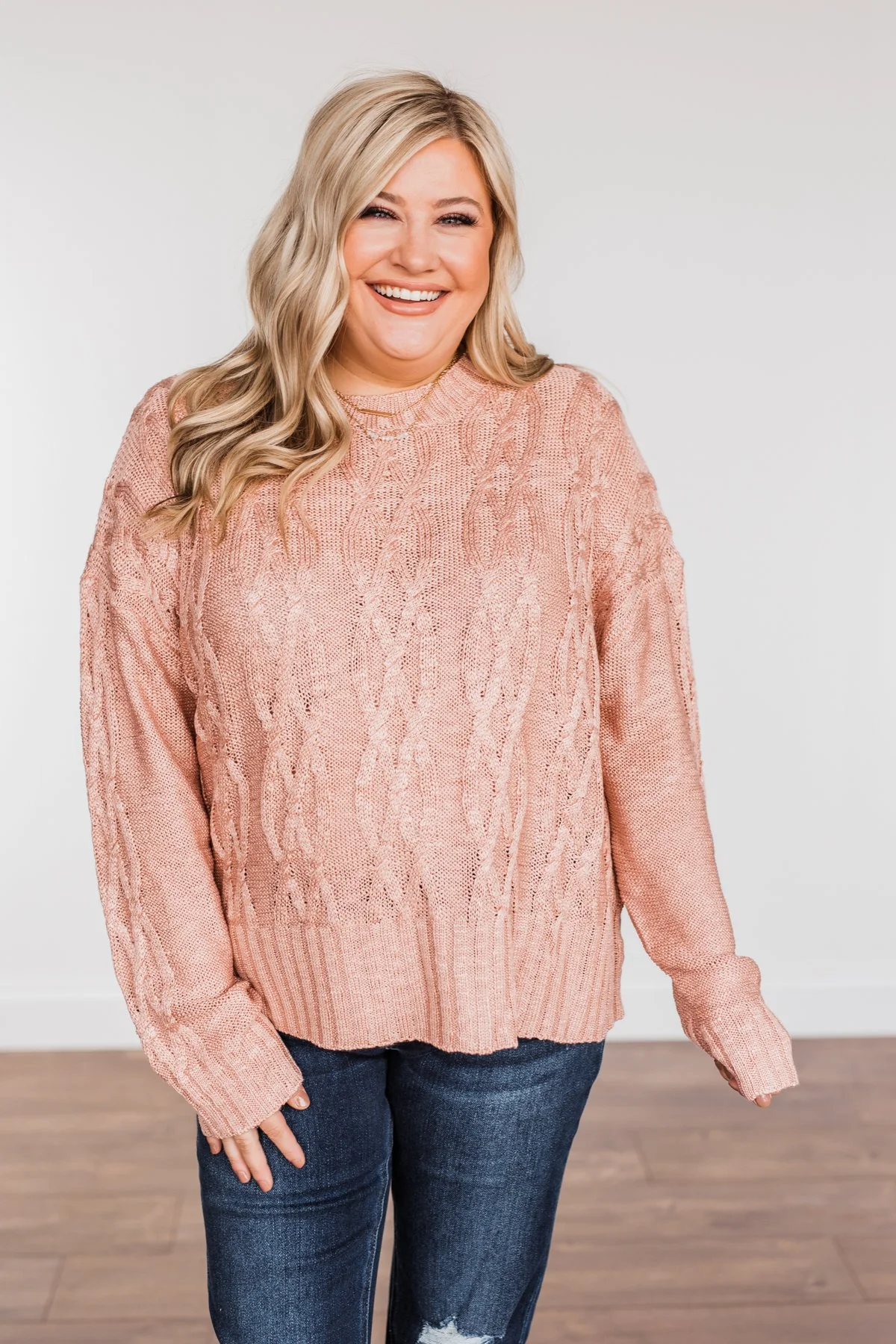 Smile For Me Knit Sweater- Pink - Image 8