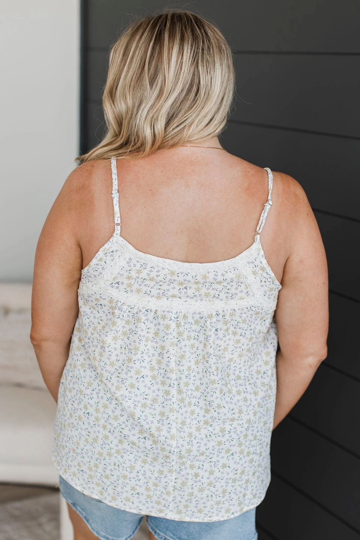 Smiles Guaranteed Floral Tank Top- Ivory - Image 7