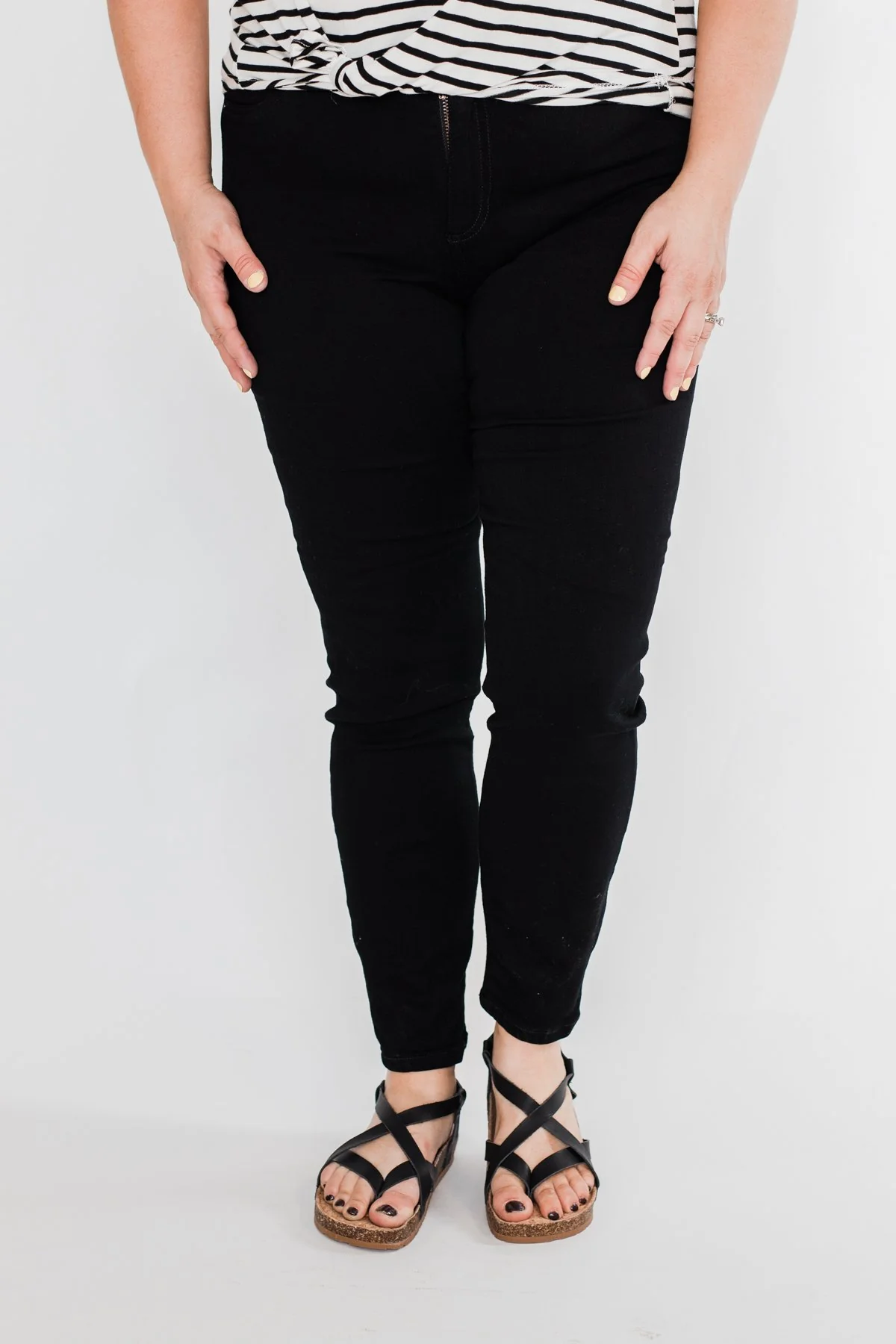 Sneak Peek Non-Distressed Jeans- Black - Image 2