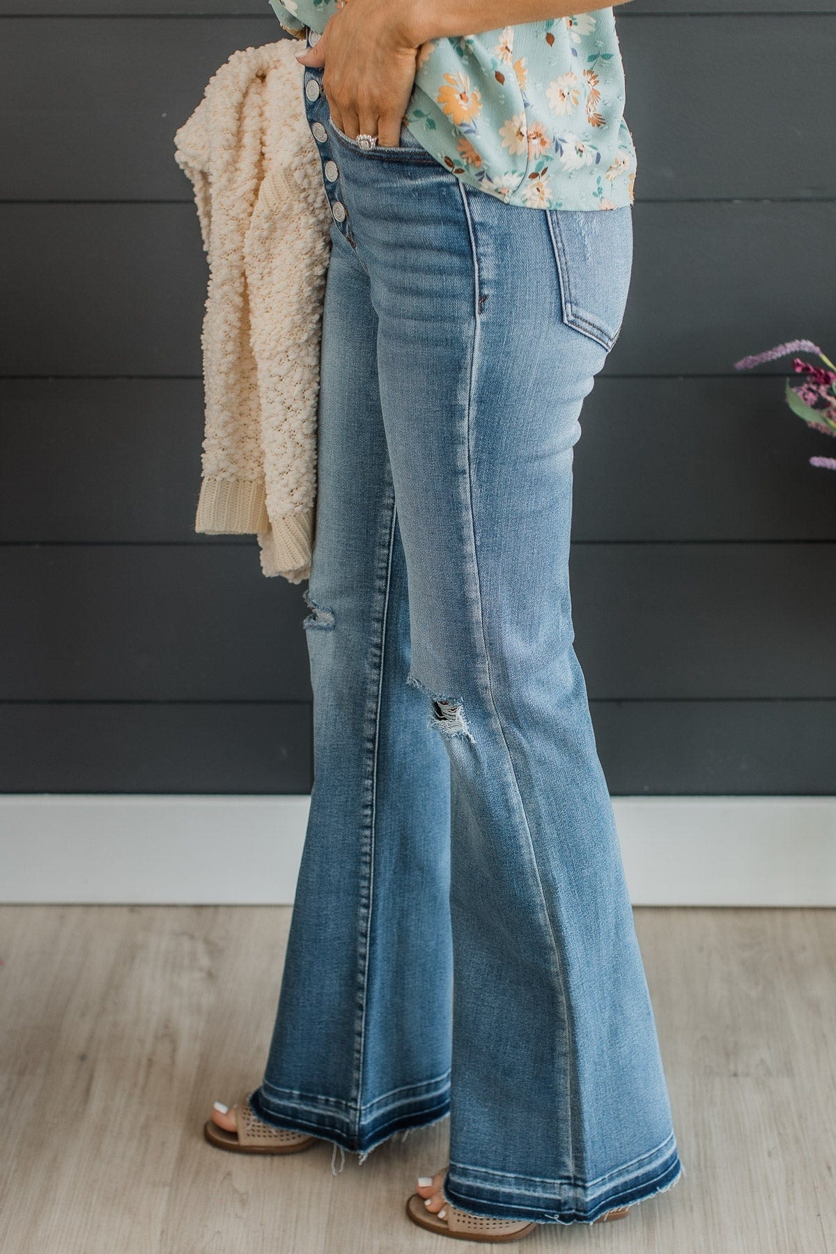 Sneak Peek High-Rise Boot Cut Jeans- Lucia Wash - Image 5