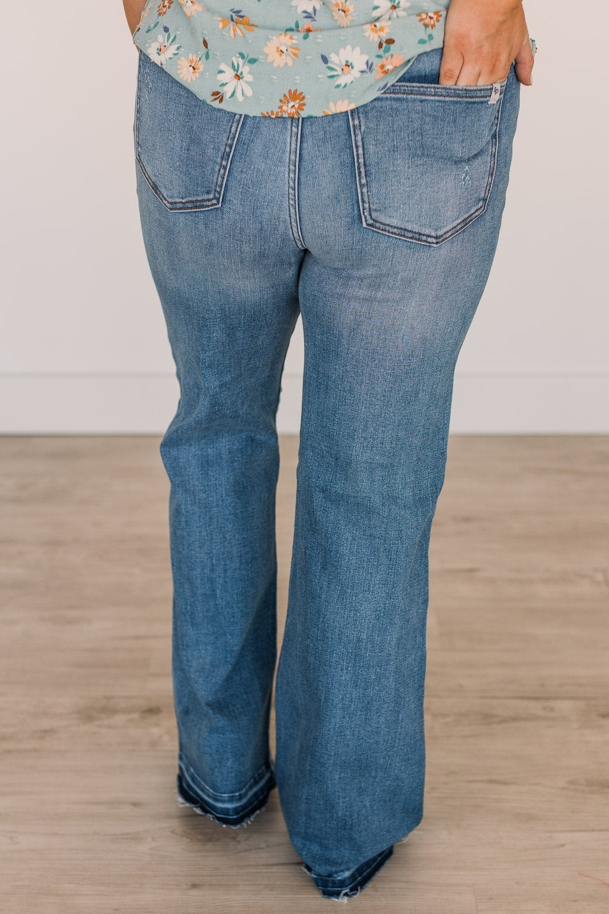 Sneak Peek High-Rise Boot Cut Jeans- Lucia Wash - Image 6