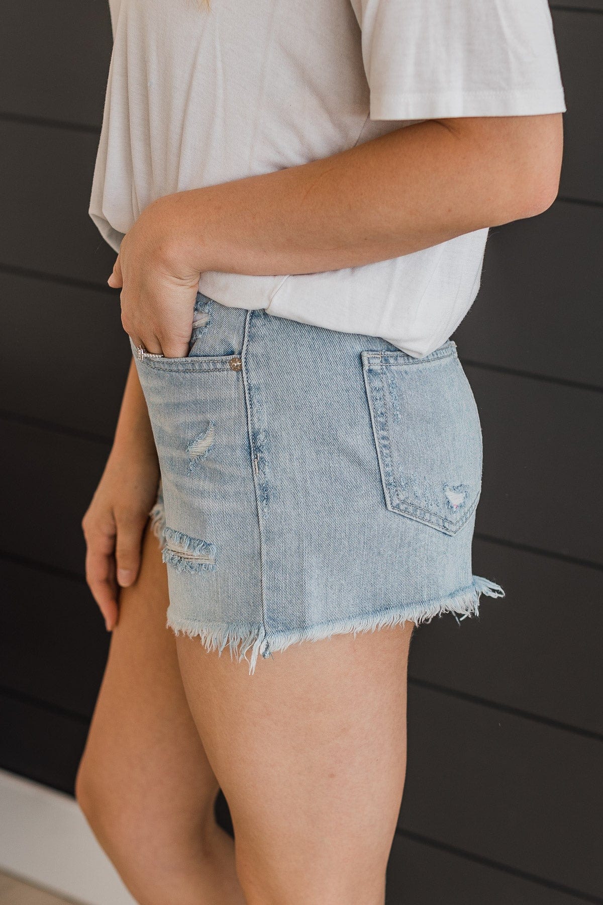 Sneak Peek High-Rise Shorts- Jenna Wash - Image 2