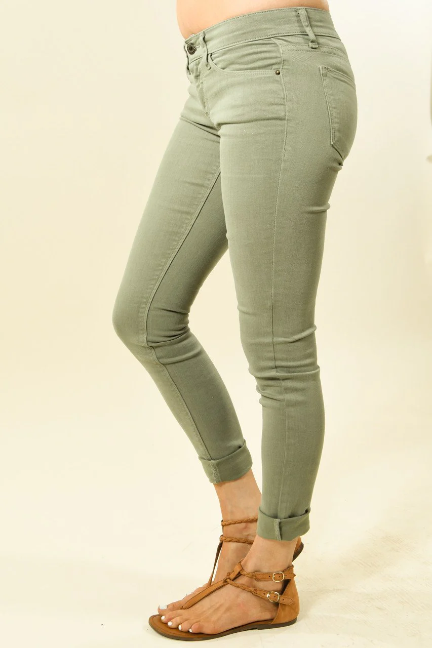 Sneak Peek Sage Skinny Jeans - Image 3