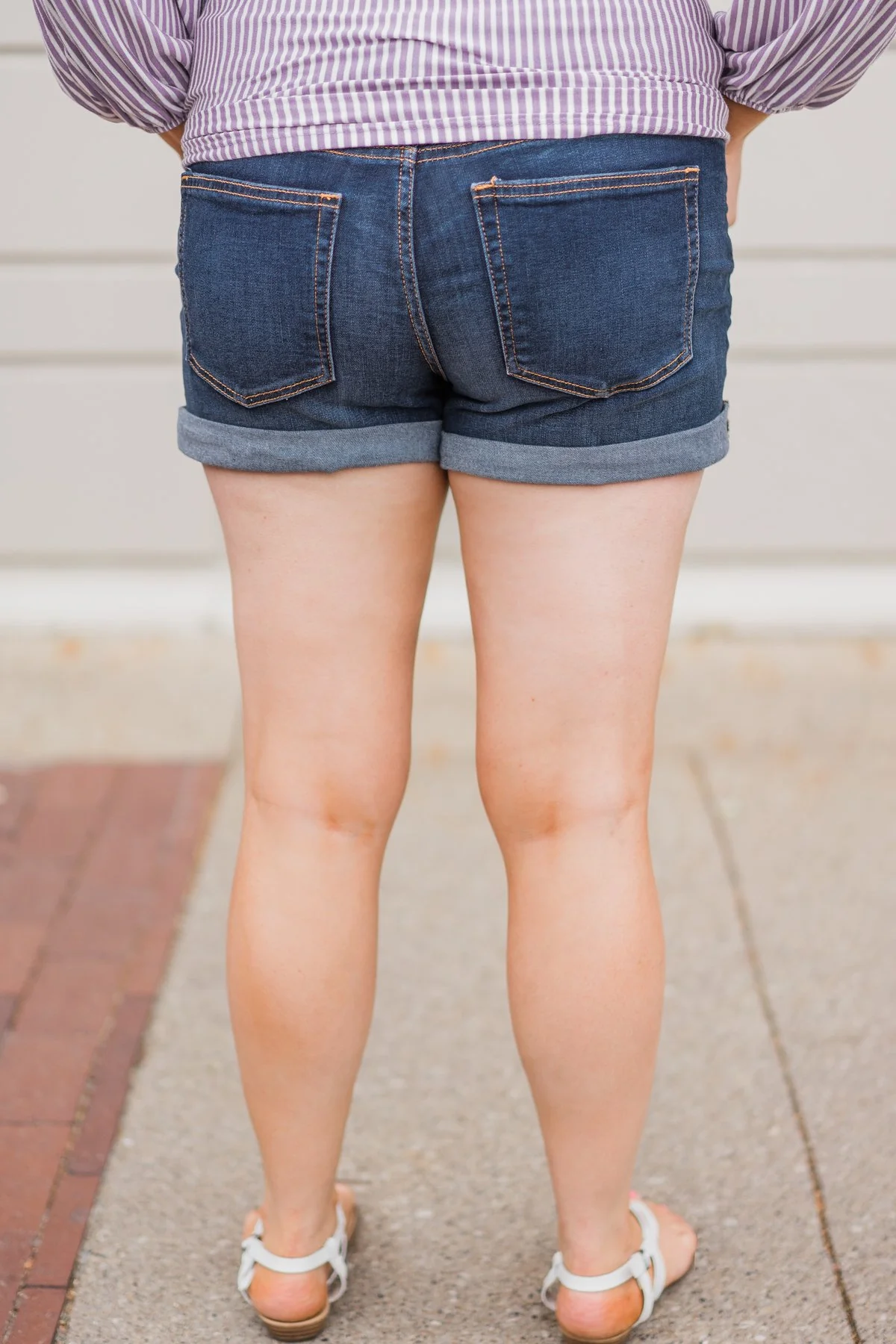 Sneak Peek Shorts- Leah Dark Wash - Image 7