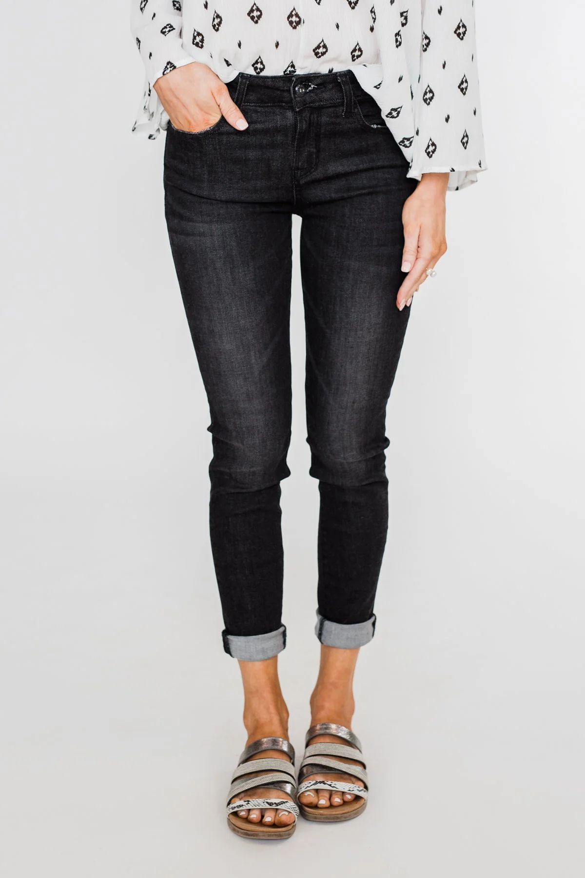Sneak Peek Vintage Black Jeans- Josie Wash - Image 2
