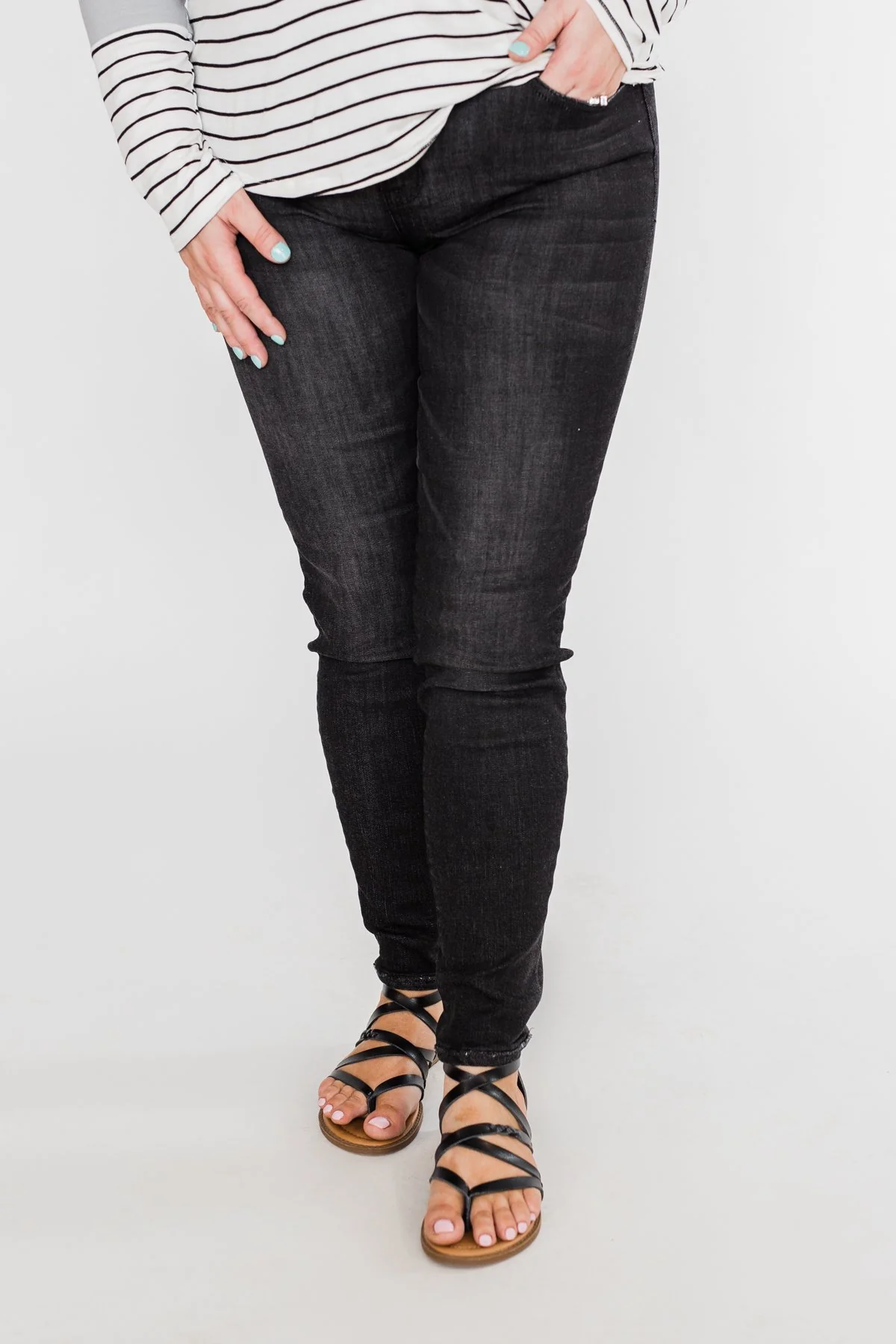 Sneak Peek Vintage Black Jeans- Josie Wash - Image 6