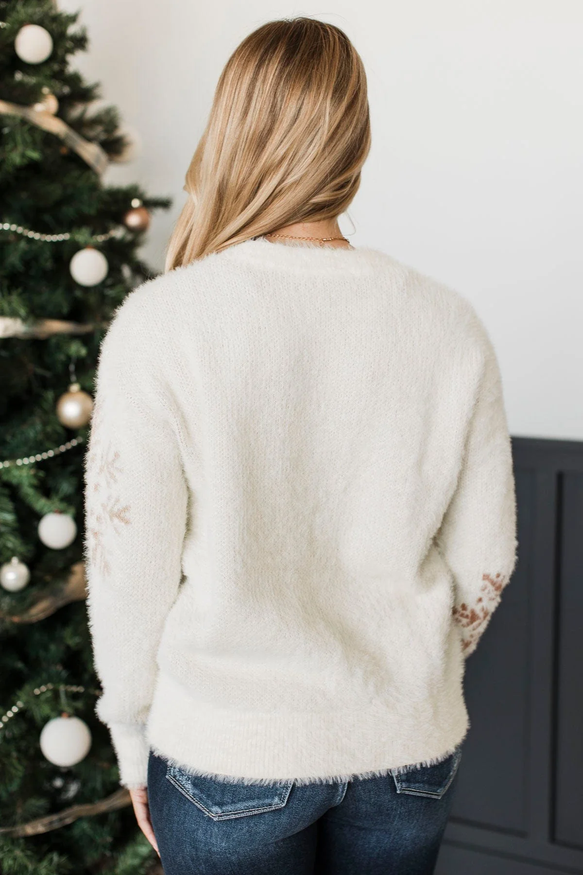 Snowed In With You Knit Sweater- Oatmeal - Image 8