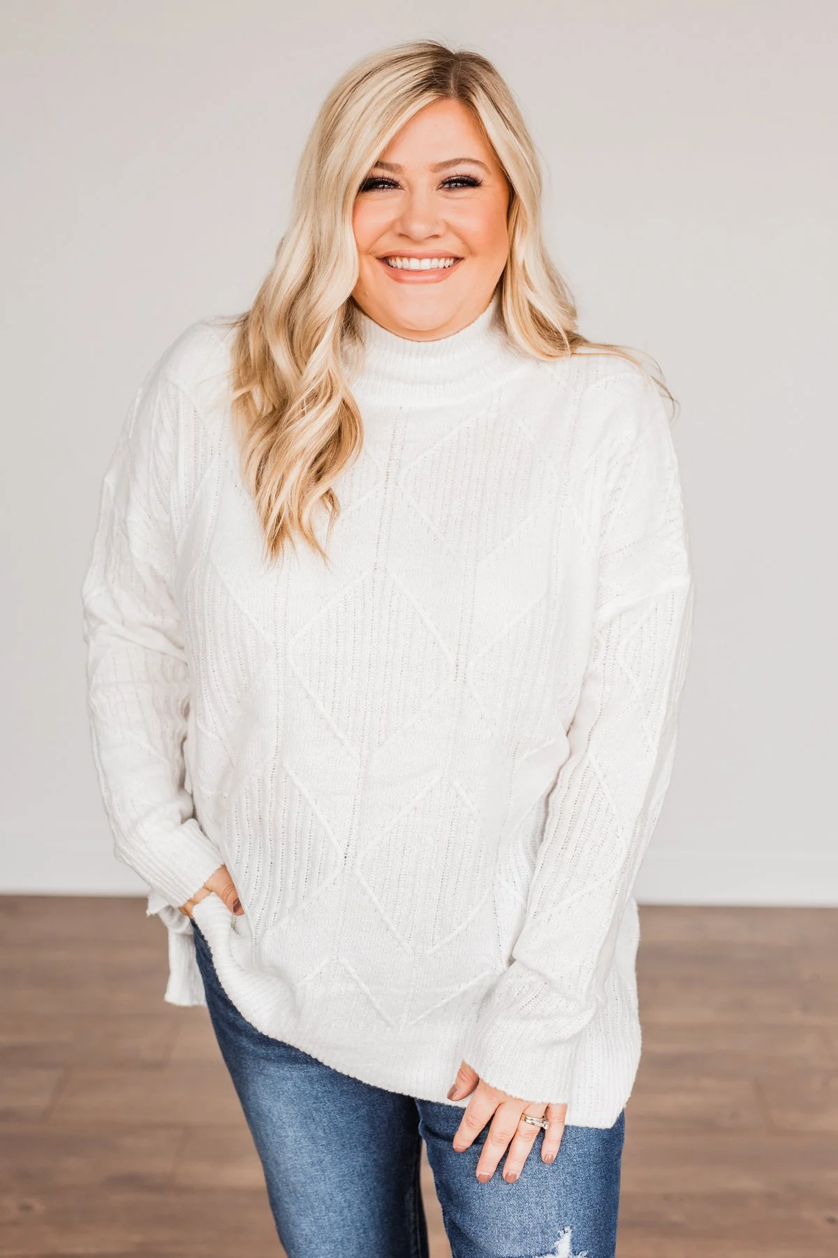 Snowflake Kisses Knit Sweater- Ivory - Image 7