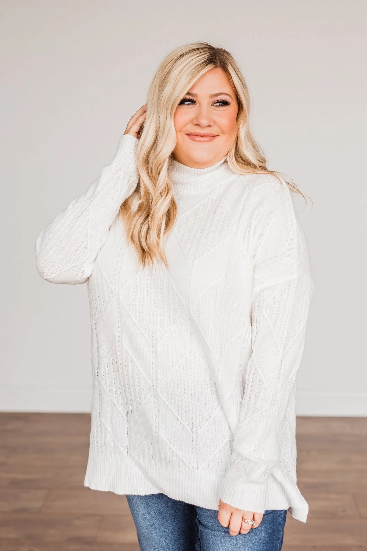 Snowflake Kisses Knit Sweater- Ivory - Image 8