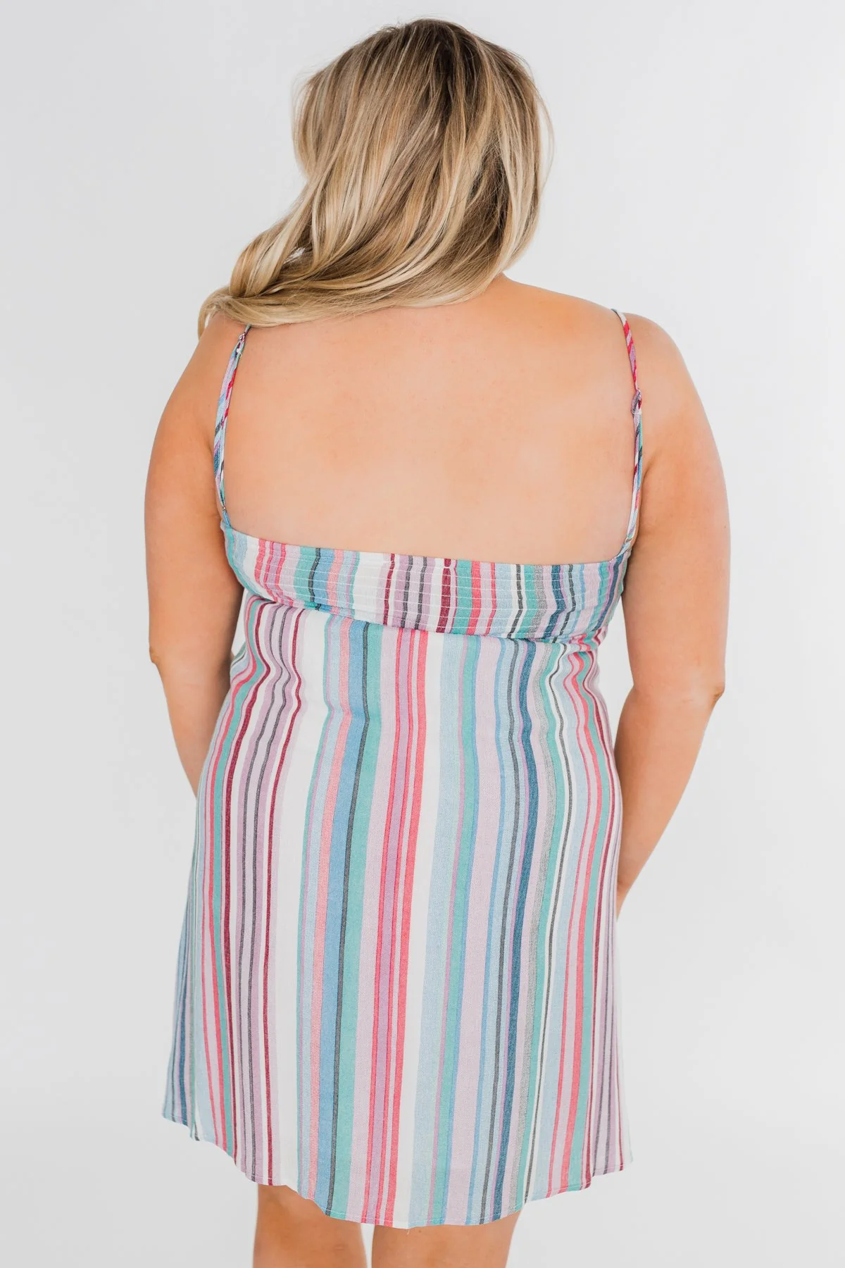 So Sweet Striped Dress- Multi Colored - Image 13