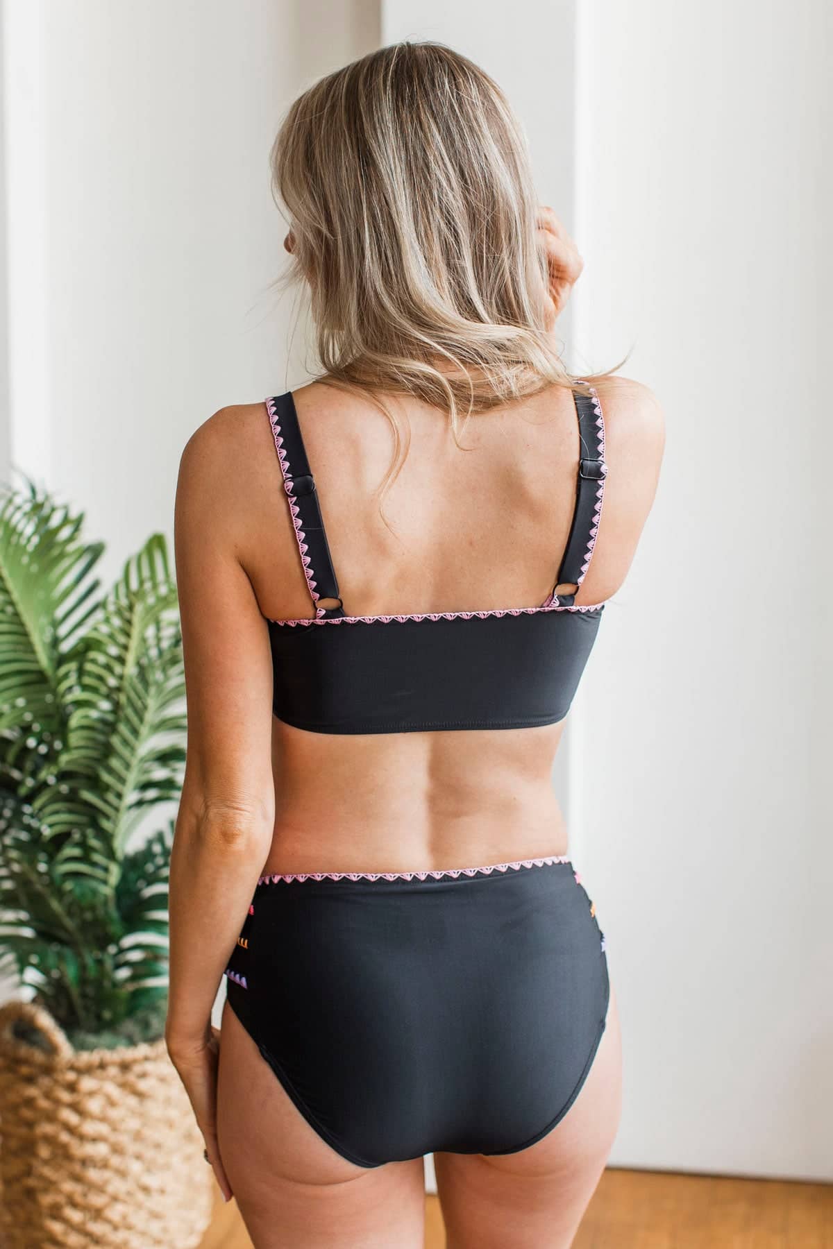 Soaking Up Sun Rays Swim Top- Black Multi - Image 11
