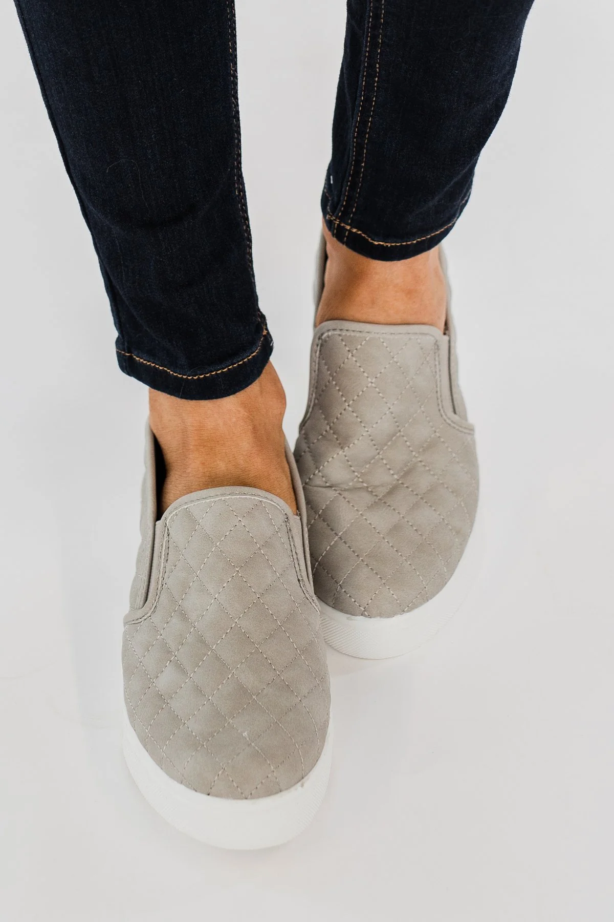Soda Alone Slip On Sneakers- Grey - Image 3