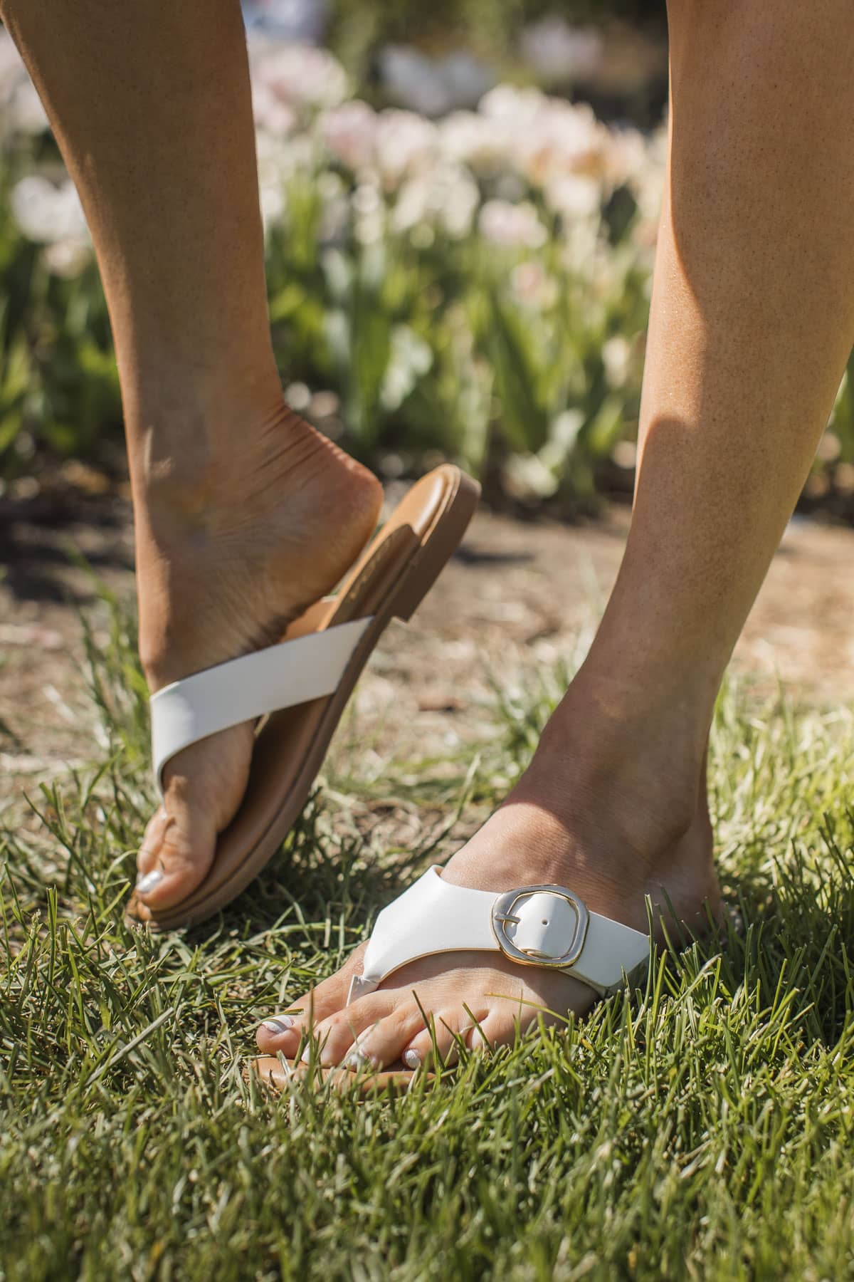 Soda Tuba Sandals- White - Image 3