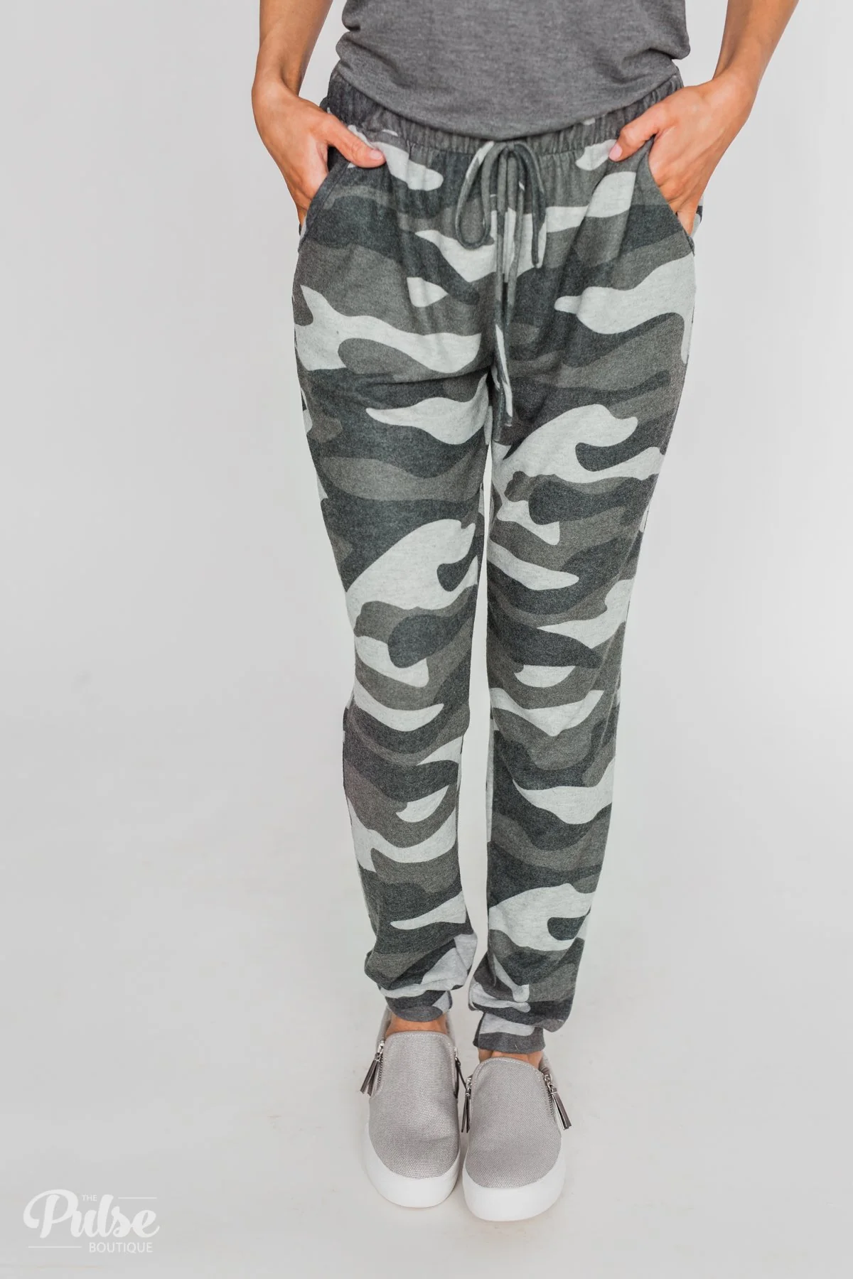 Softest Camo Joggers- Grey - Image 2