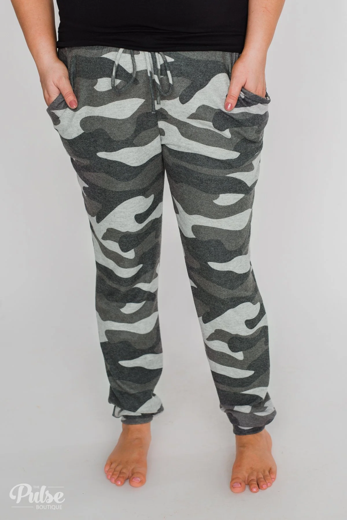 Softest Camo Joggers- Grey - Image 6