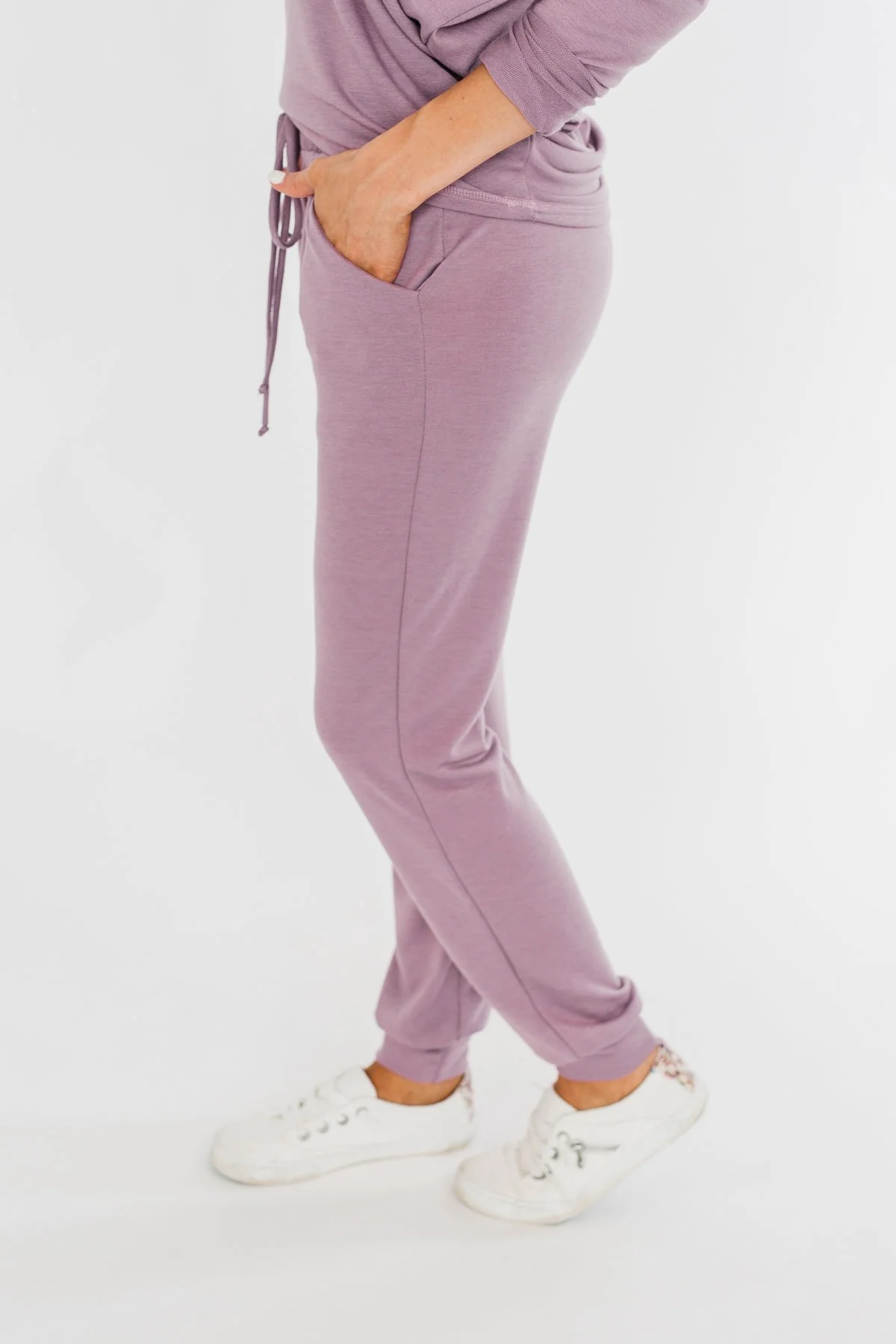 Solid Lounge Joggers- Lilac - Image 10