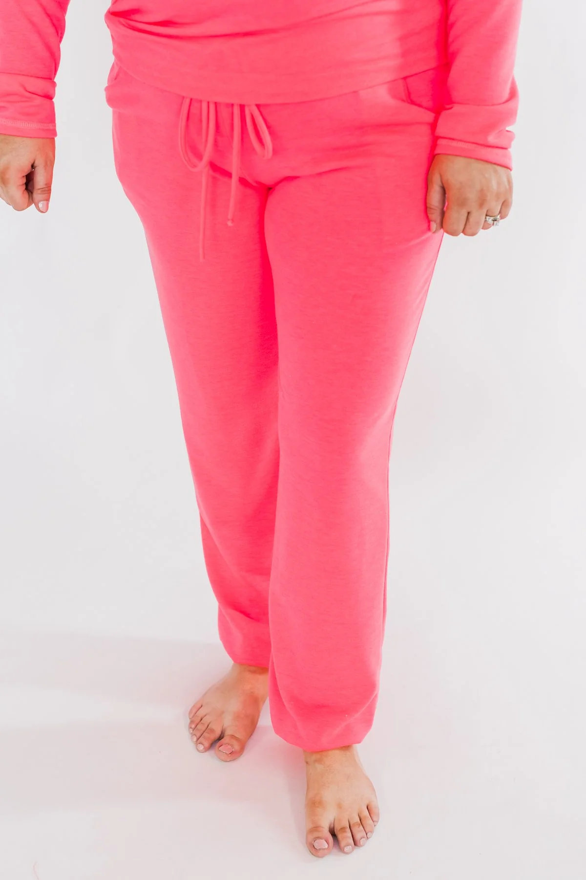Solid Lounge Joggers- Neon Pink - Image 5