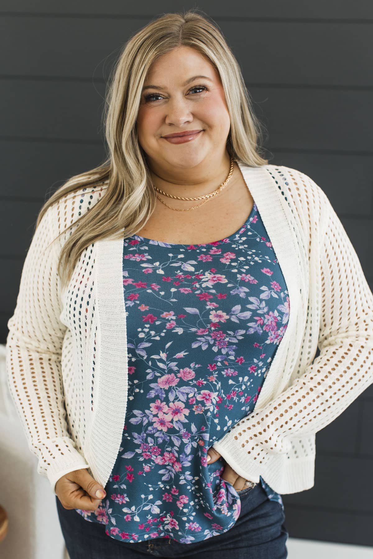 Somebody's Sweetheart Open Knit Cardigan- Ivory