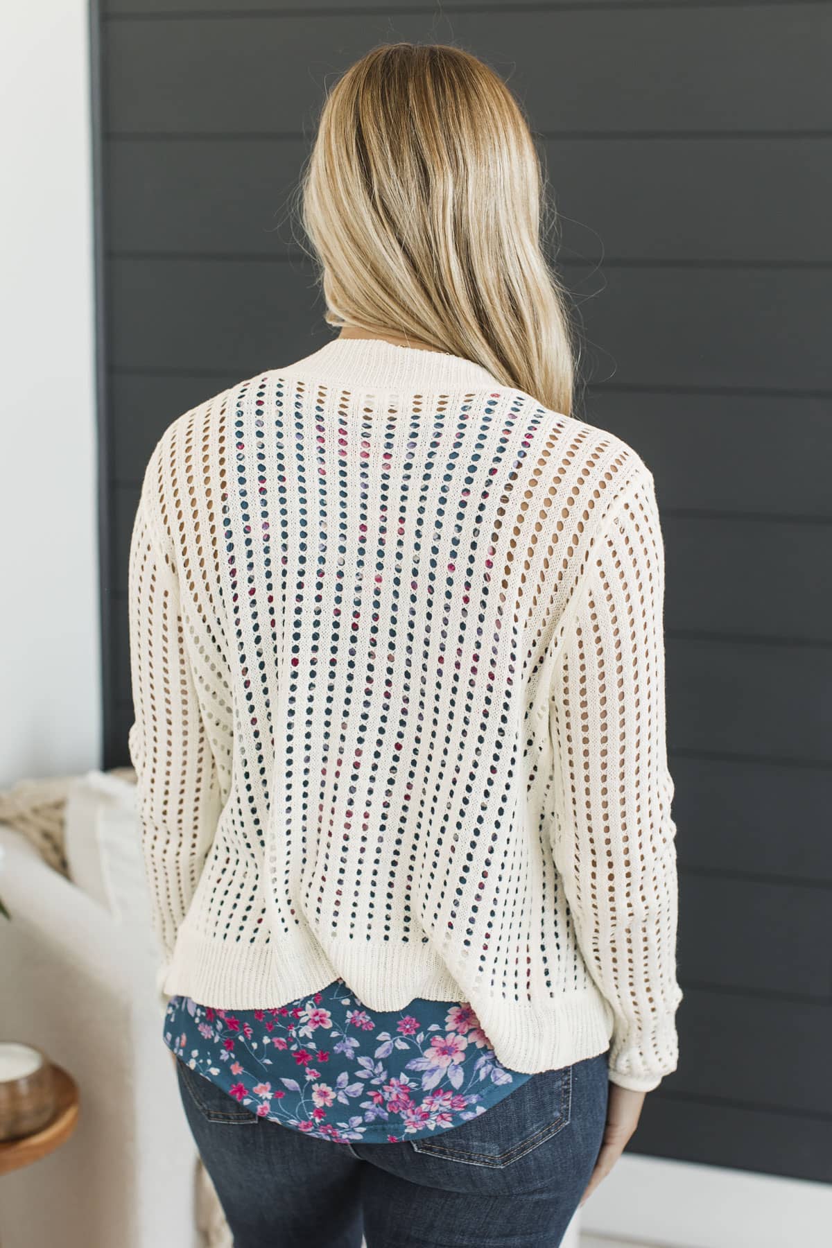 Somebody's Sweetheart Open Knit Cardigan- Ivory - Image 8