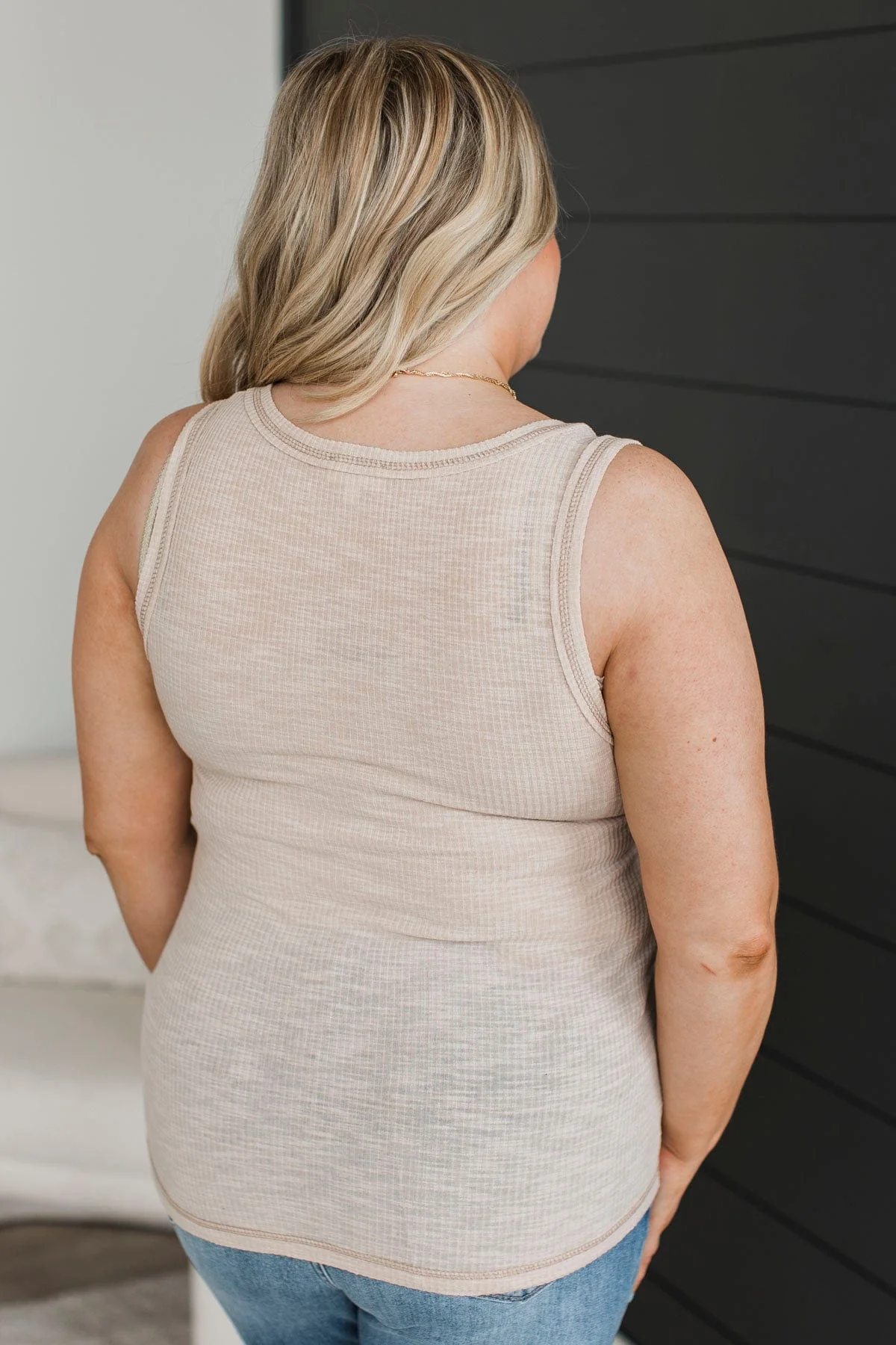 Something For Everyone Tank Top- Beige - Image 8