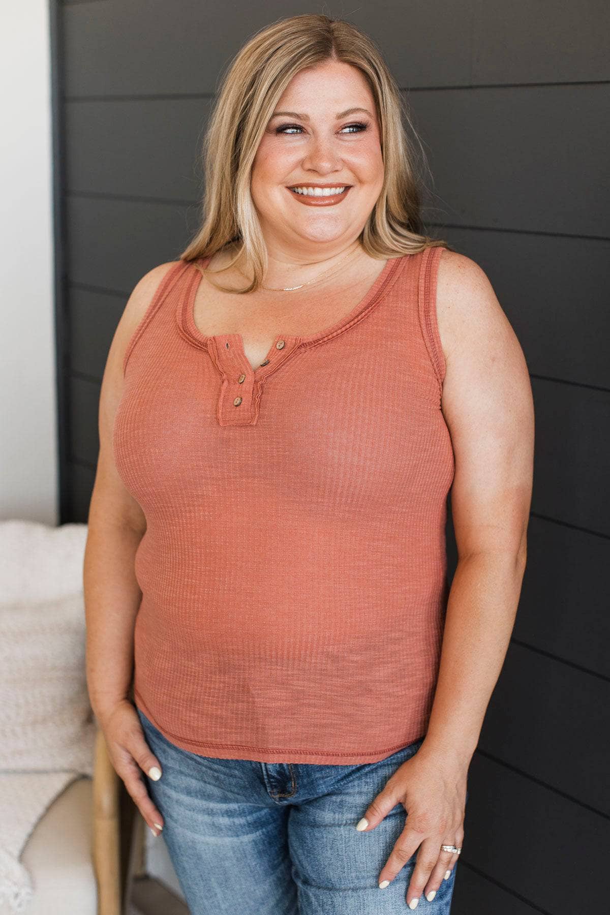 Something For Everyone Tank Top- Terracotta - Image 2