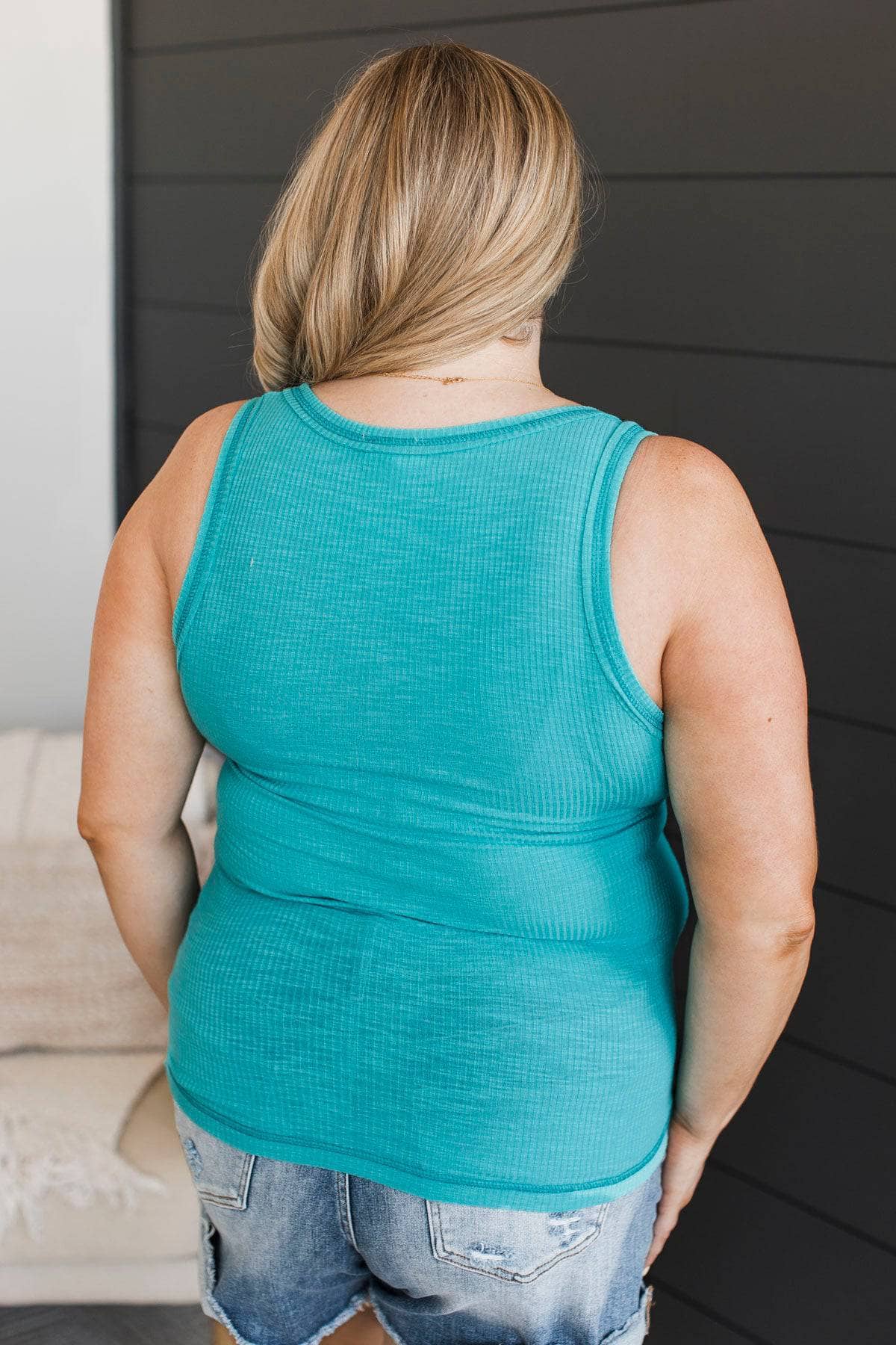 Something For Everyone Tank Top- Turquoise - Image 8