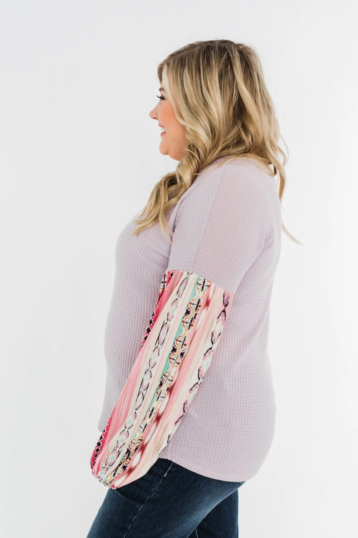 Something For You Waffle Knit Top- Lavender - Image 10