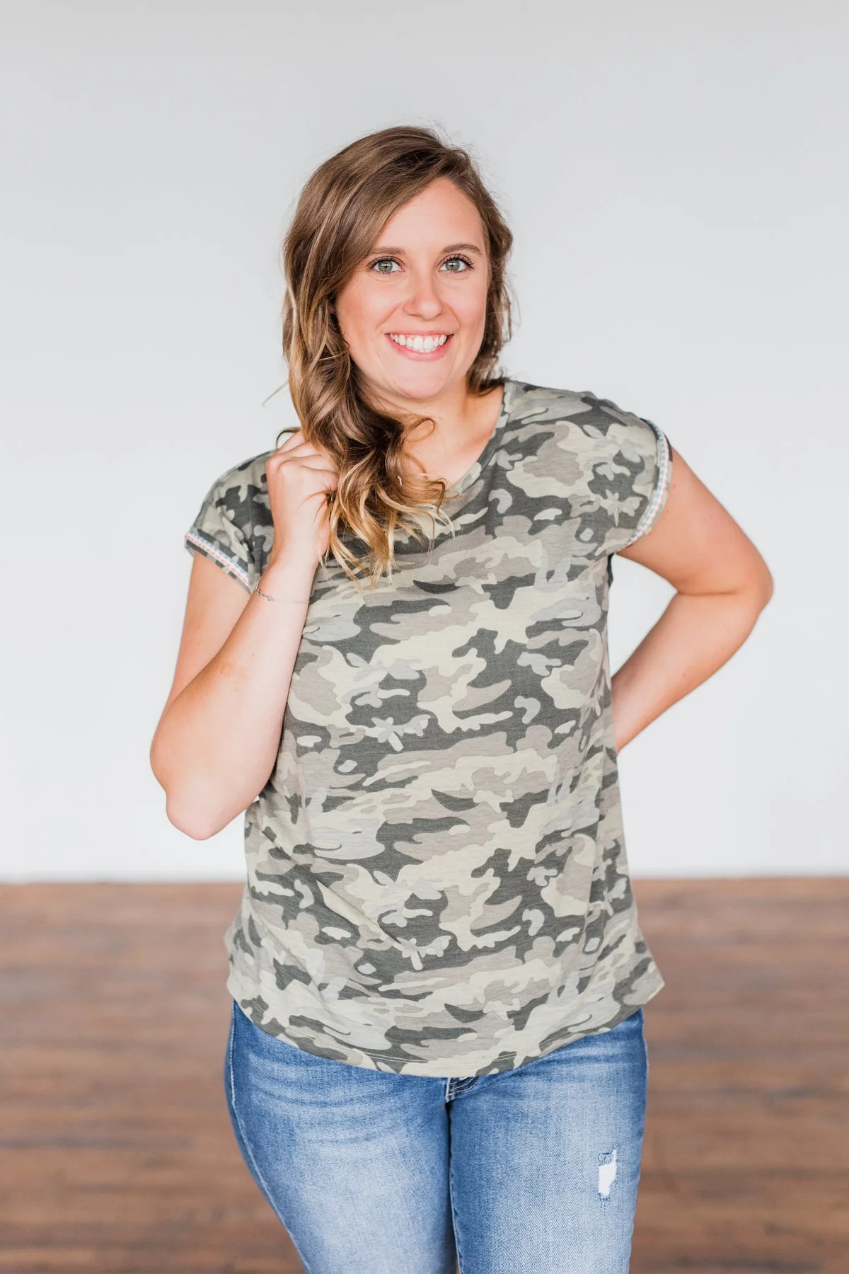 Something I Said Short Sleeve Top- Camo - Image 7
