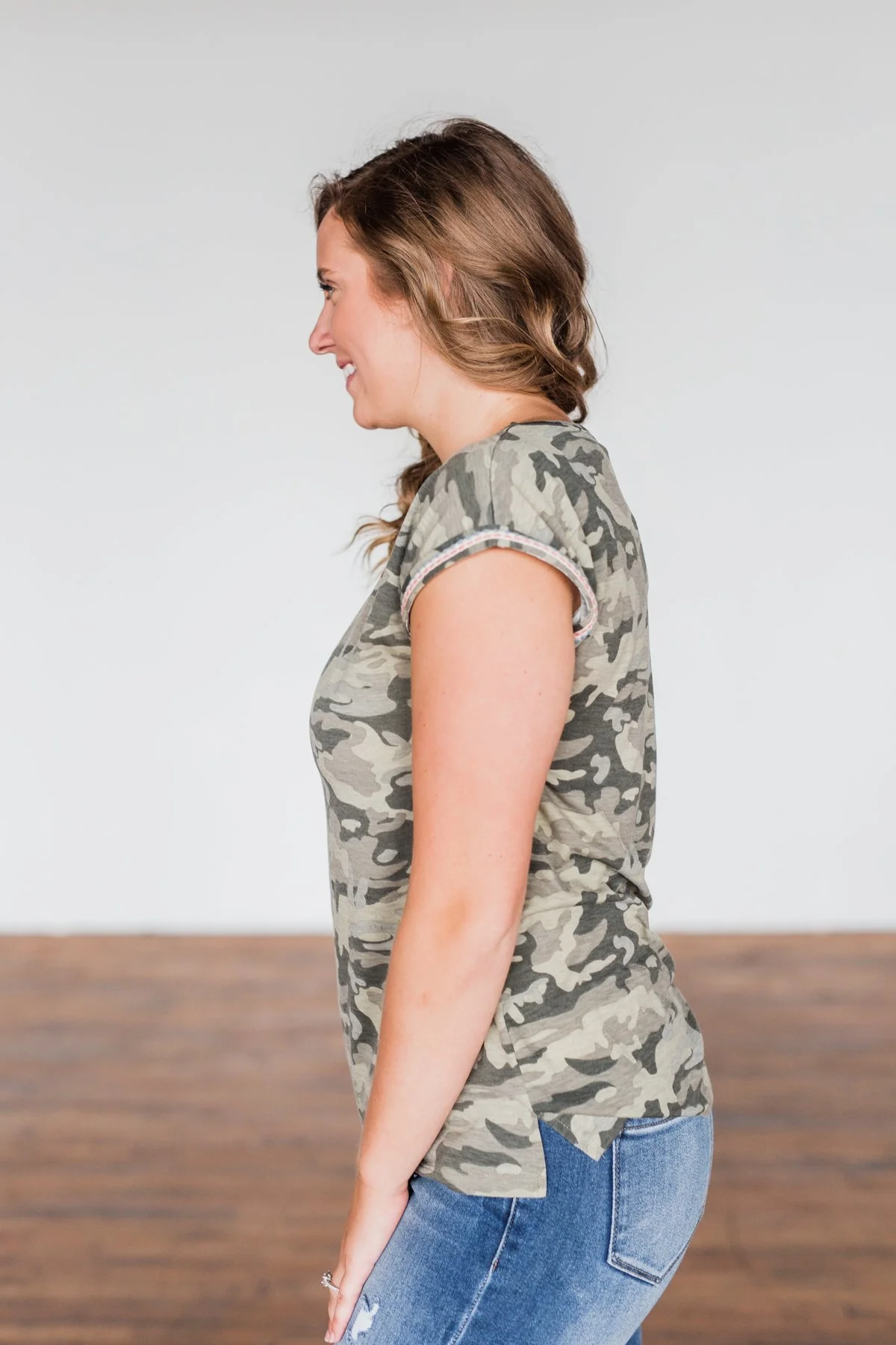 Something I Said Short Sleeve Top- Camo - Image 9