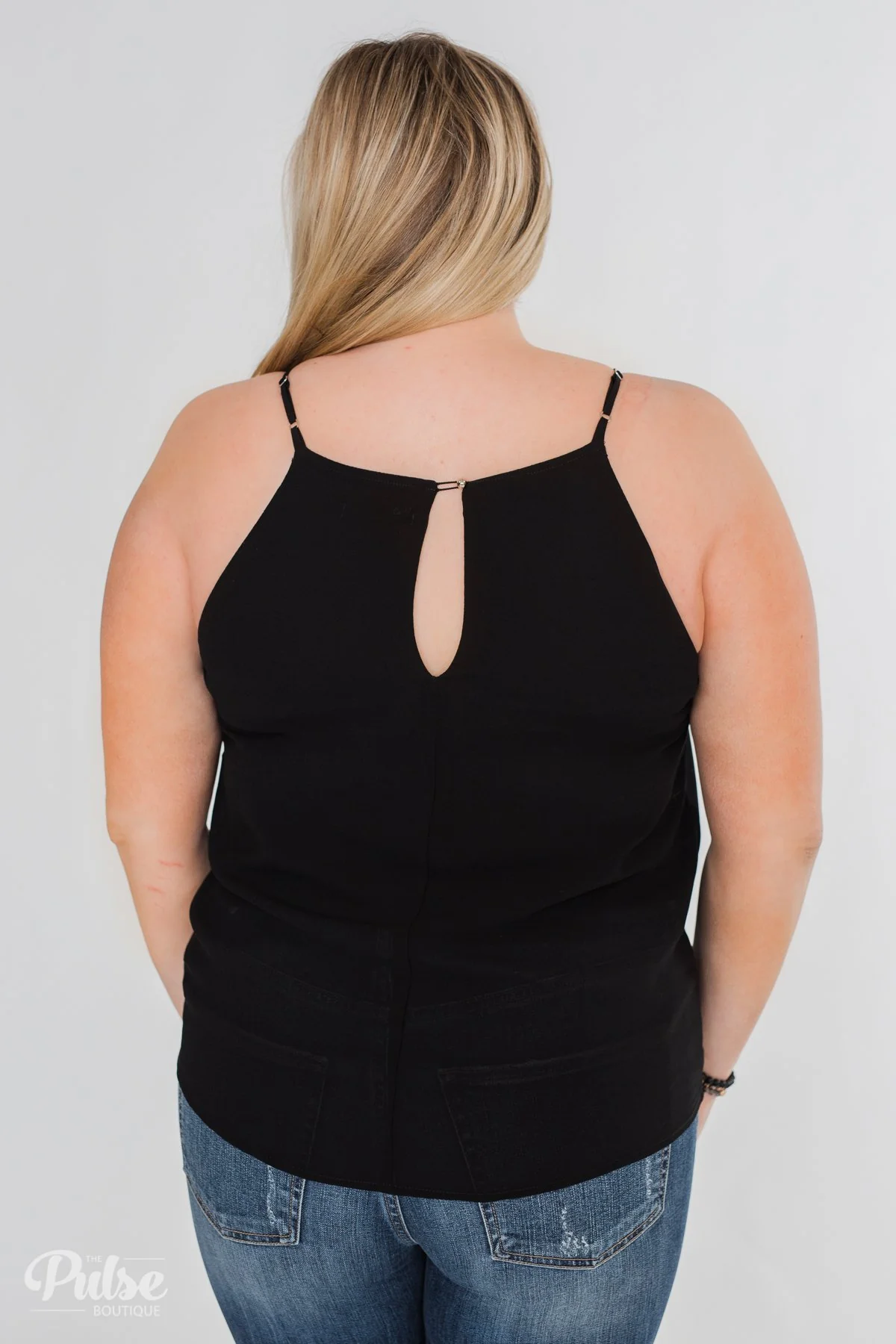 Something To Say Keyhole Halter Tank- Black - Image 10