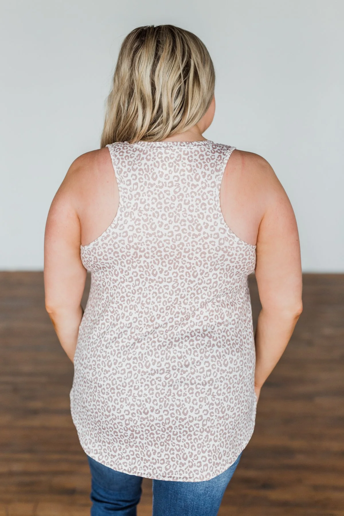Somewhere Out There Leopard Tank Top- Ivory & Camel - Image 15