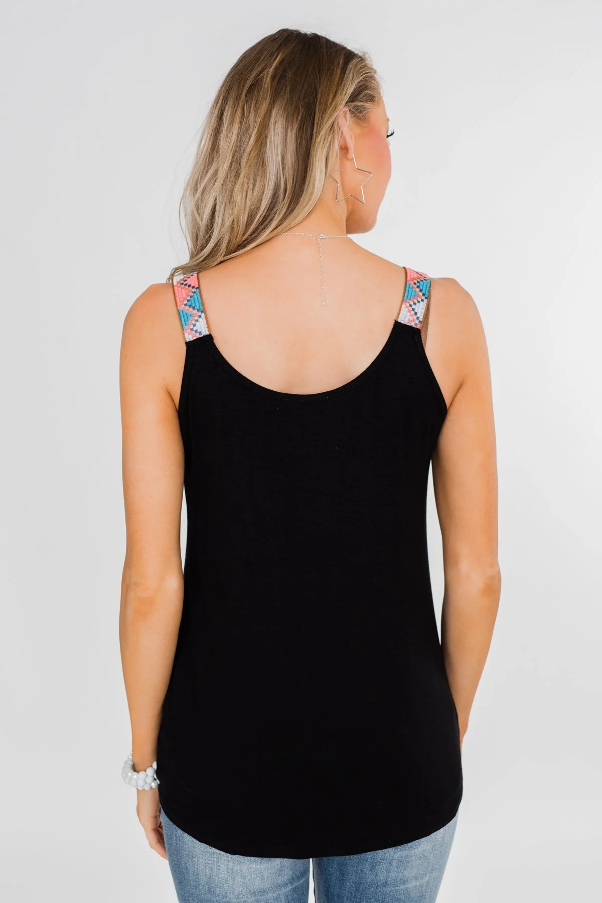 Somewhere Waiting for Me Twist Tank Top- Black - Image 14