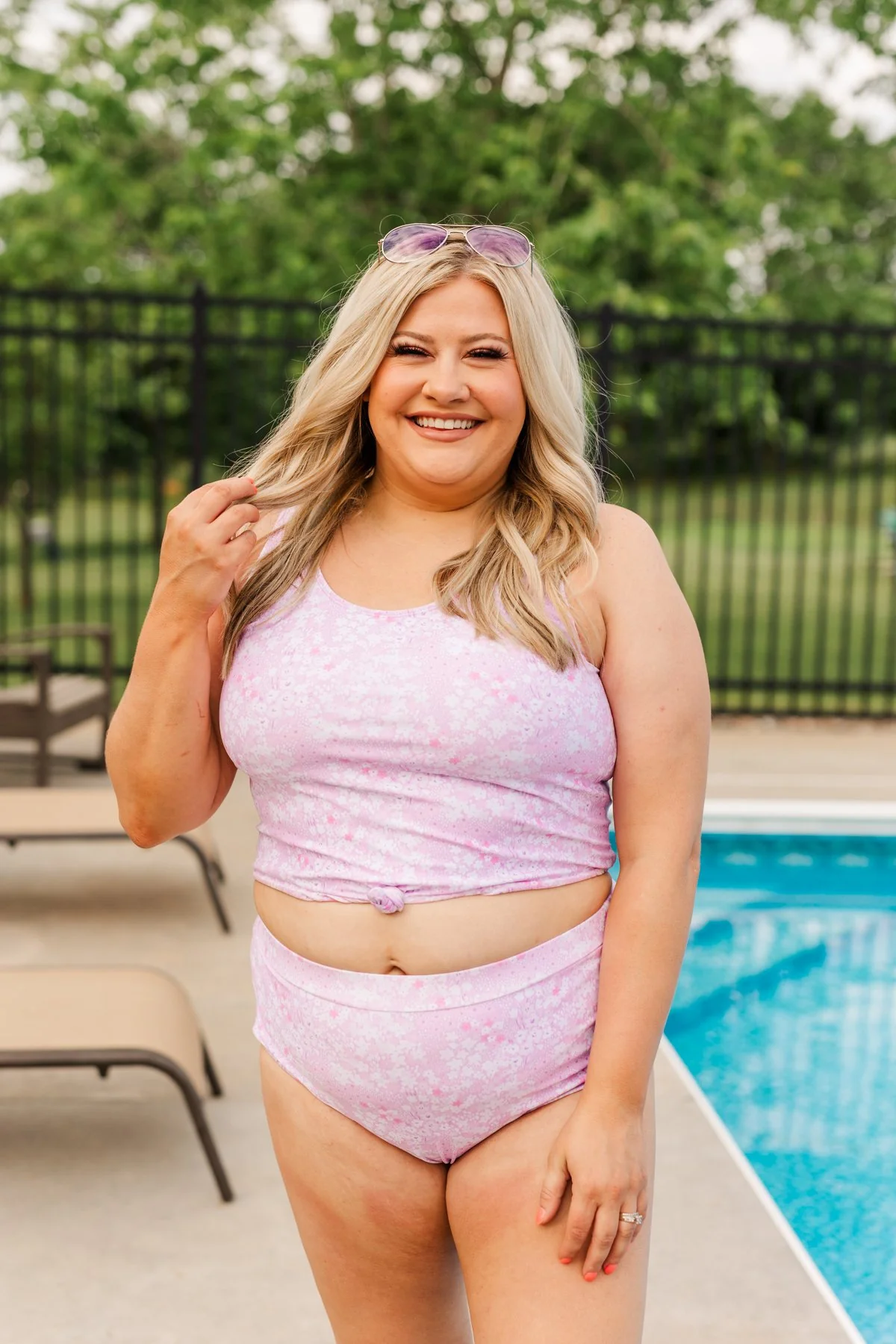 Soul Full Of Sunshine Knot Tankini Top- Lilac - Image 3