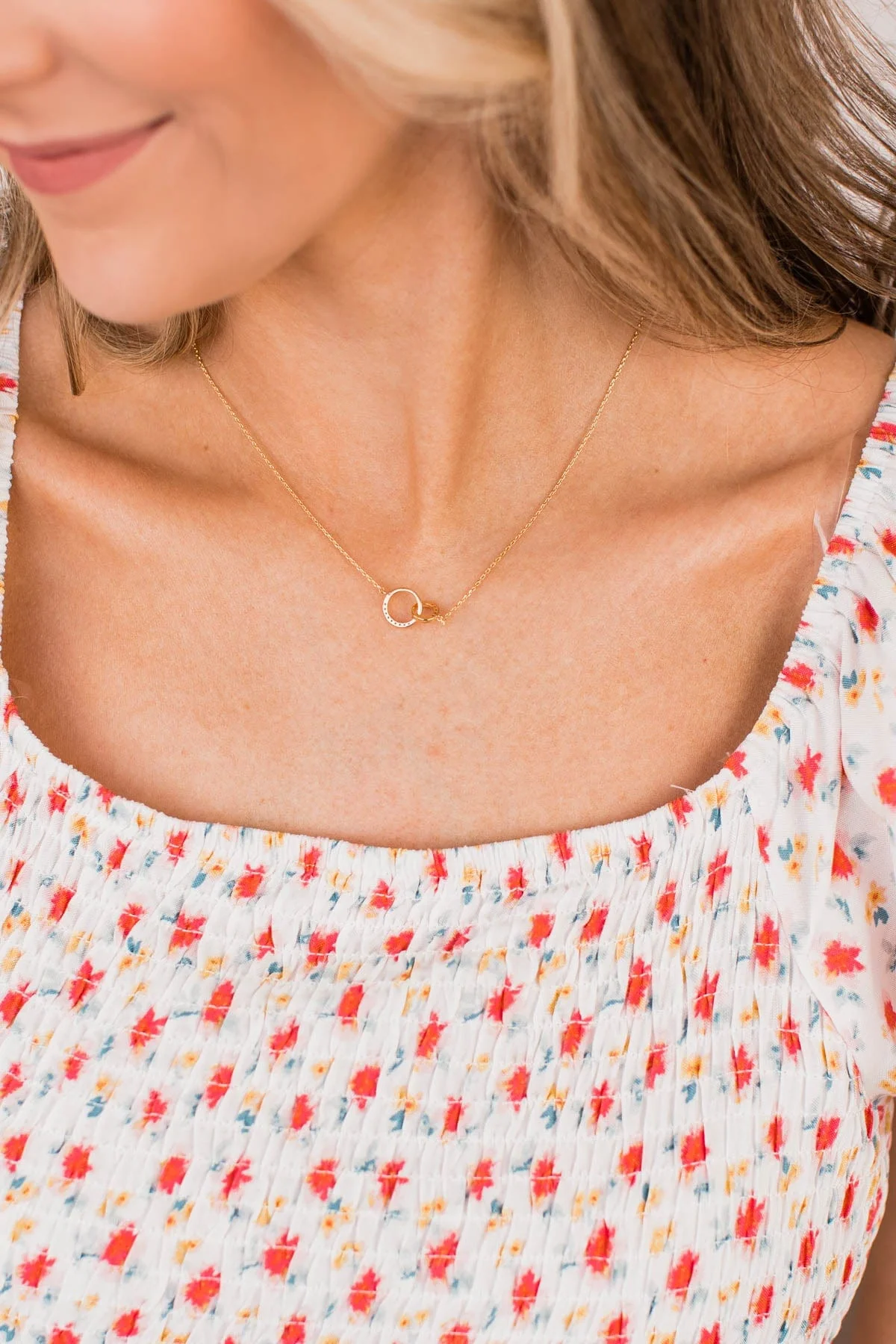 Soul Sisters Forever Linked Necklace- Gold - Image 2