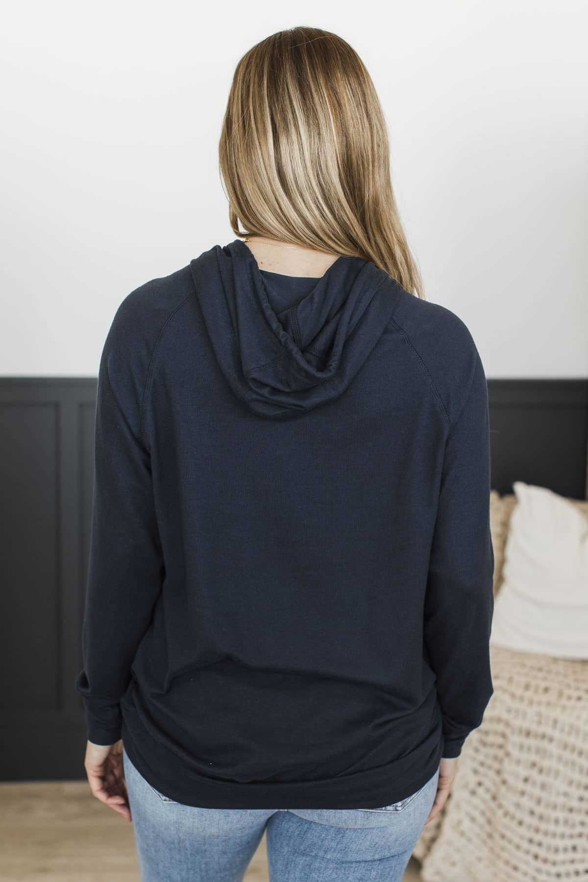 Sounds Like Love Lightweight Hoodie- Navy - Image 8