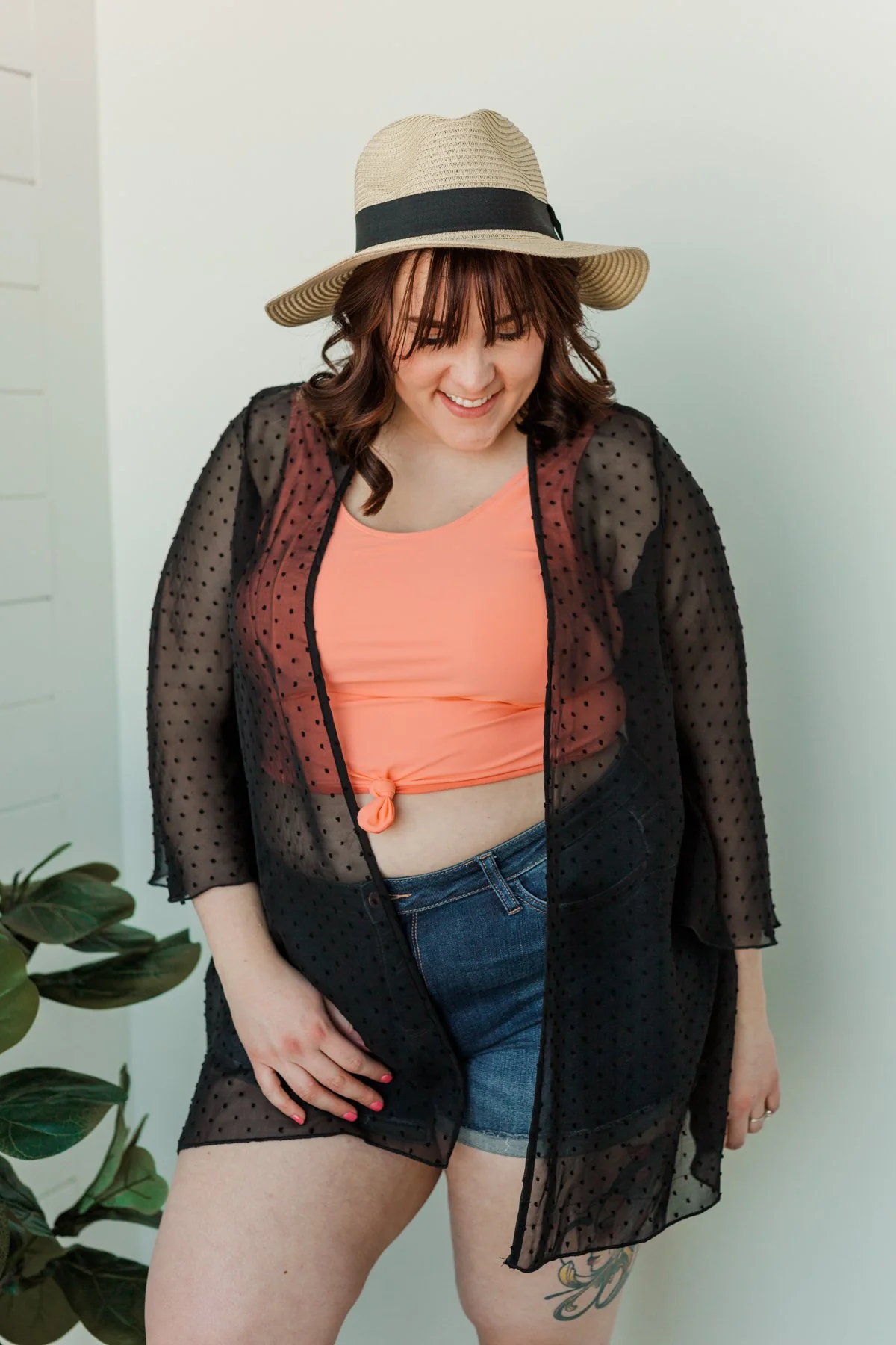 Sounds of Spring Lightweight Kimono- Black - Image 4