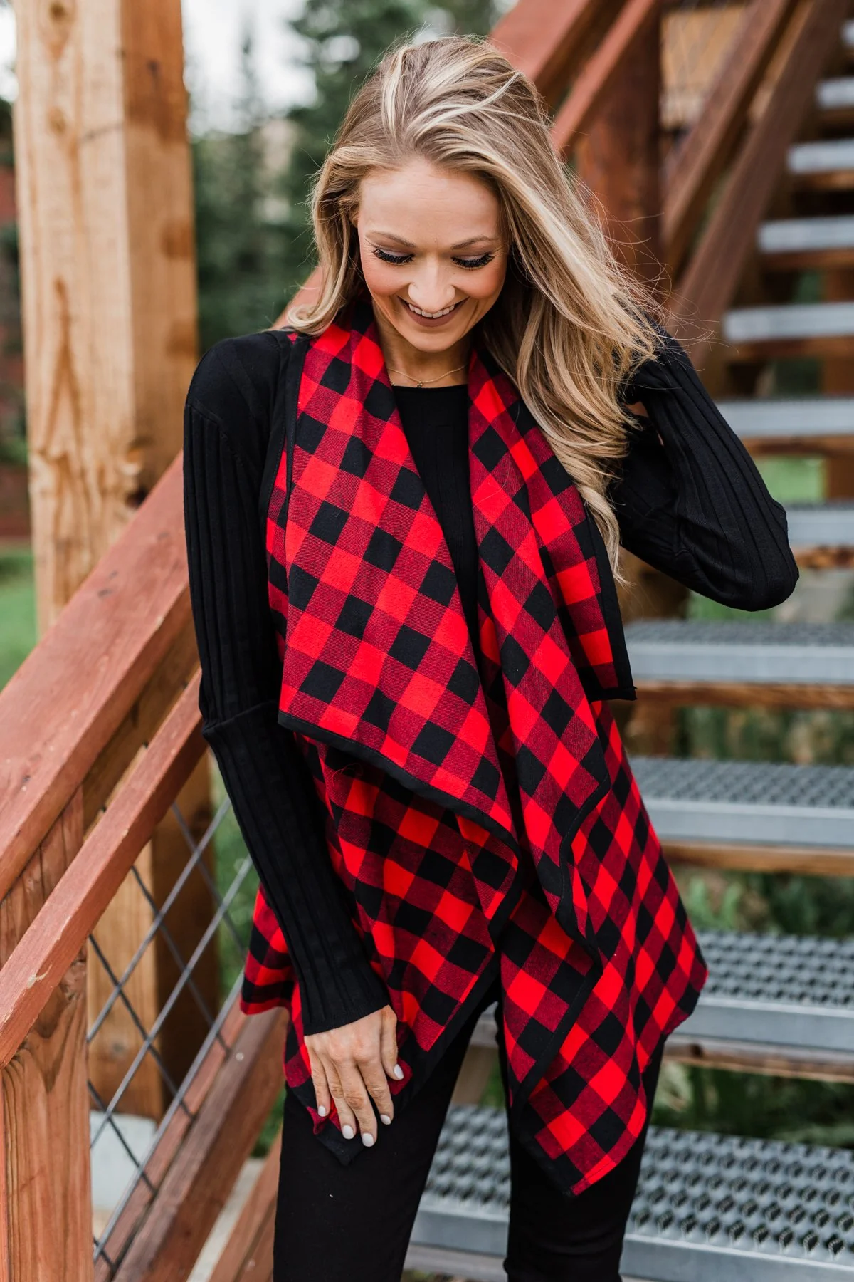 Sounds So Sweet Vest - Buffalo Plaid - Image 4