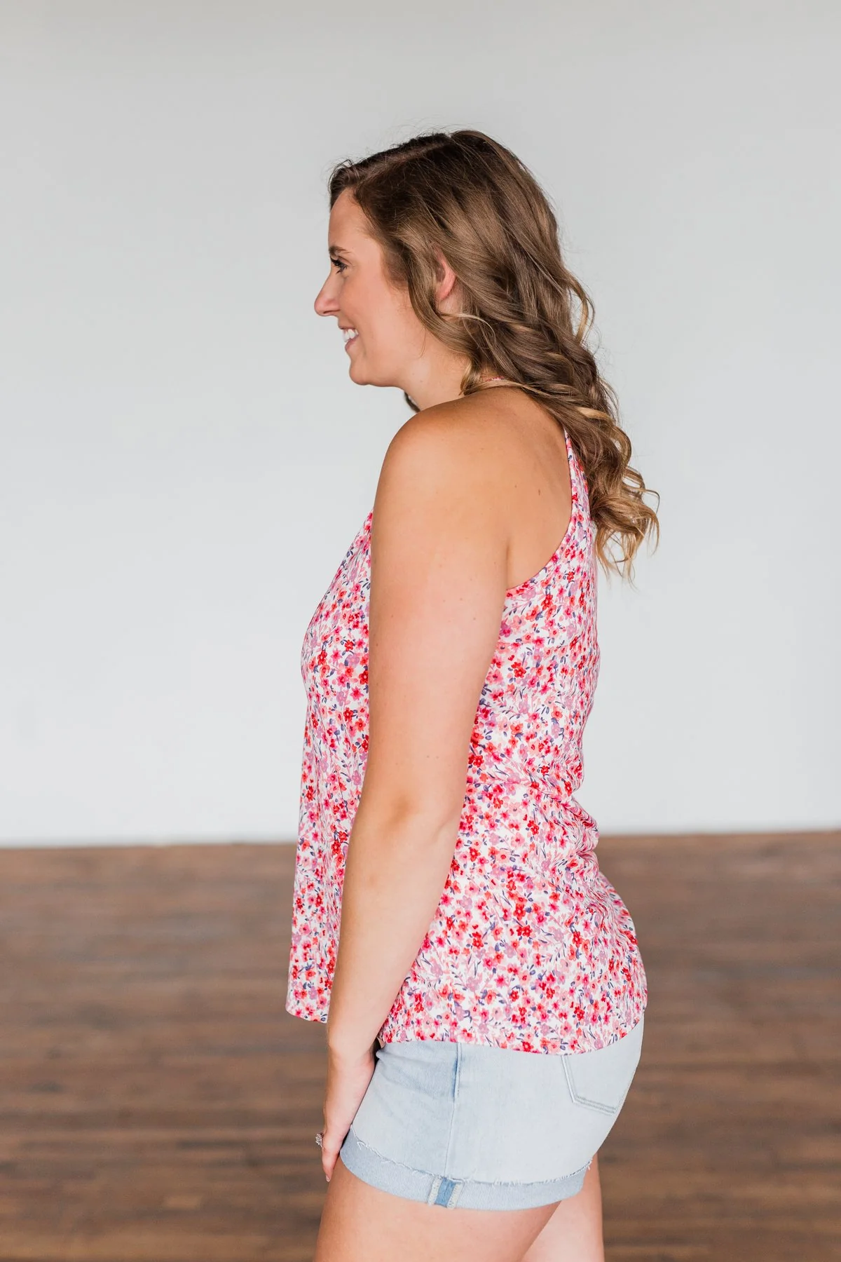 Spaces Between Us V-Neck Tank Top- Shades of Pink - Image 11