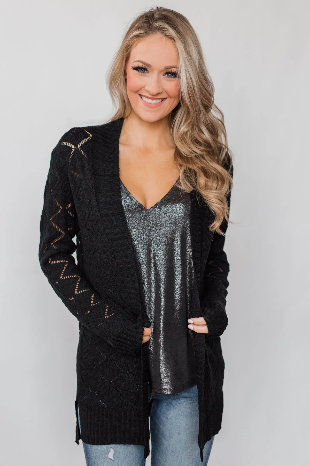 Spark Up The New Year Tank Top- Silver Black - Image 2
