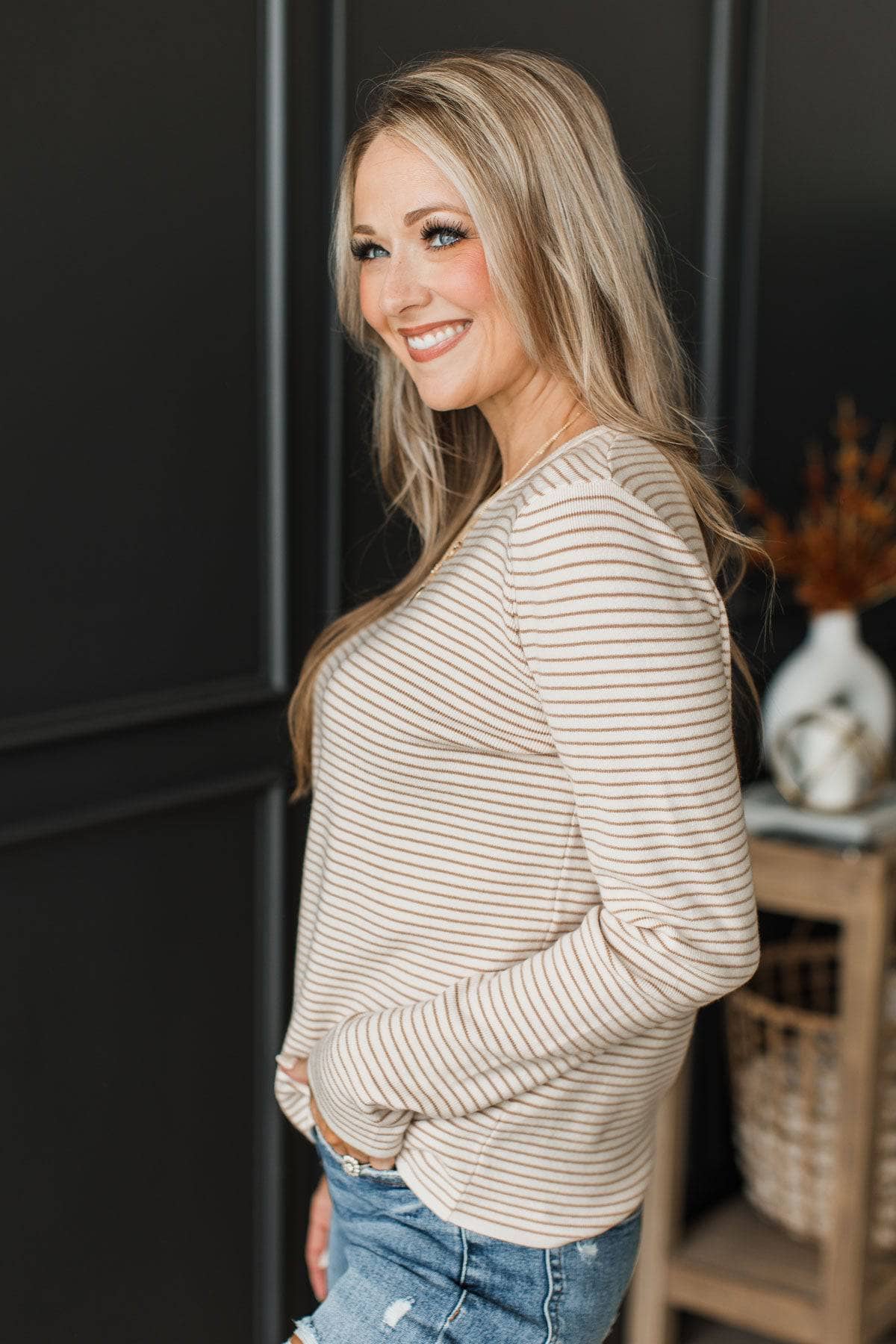 Spending Time Together Striped Sweater- Ivory & Tan - Image 5