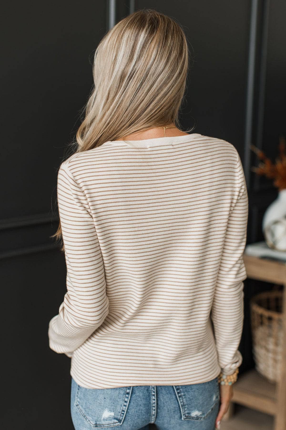 Spending Time Together Striped Sweater- Ivory & Tan - Image 7