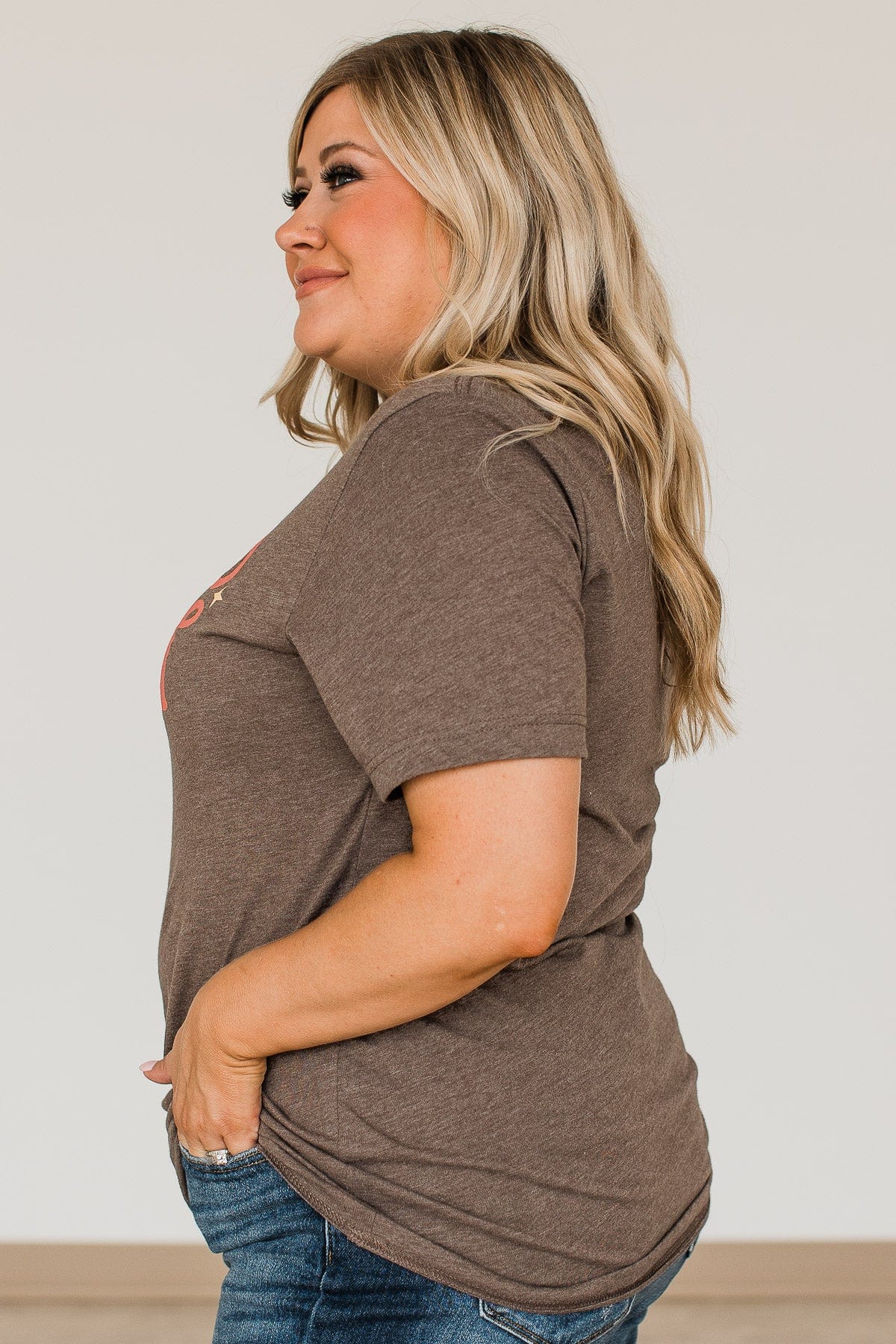 "Spice Girl" Graphic Tee- Mocha - Image 8