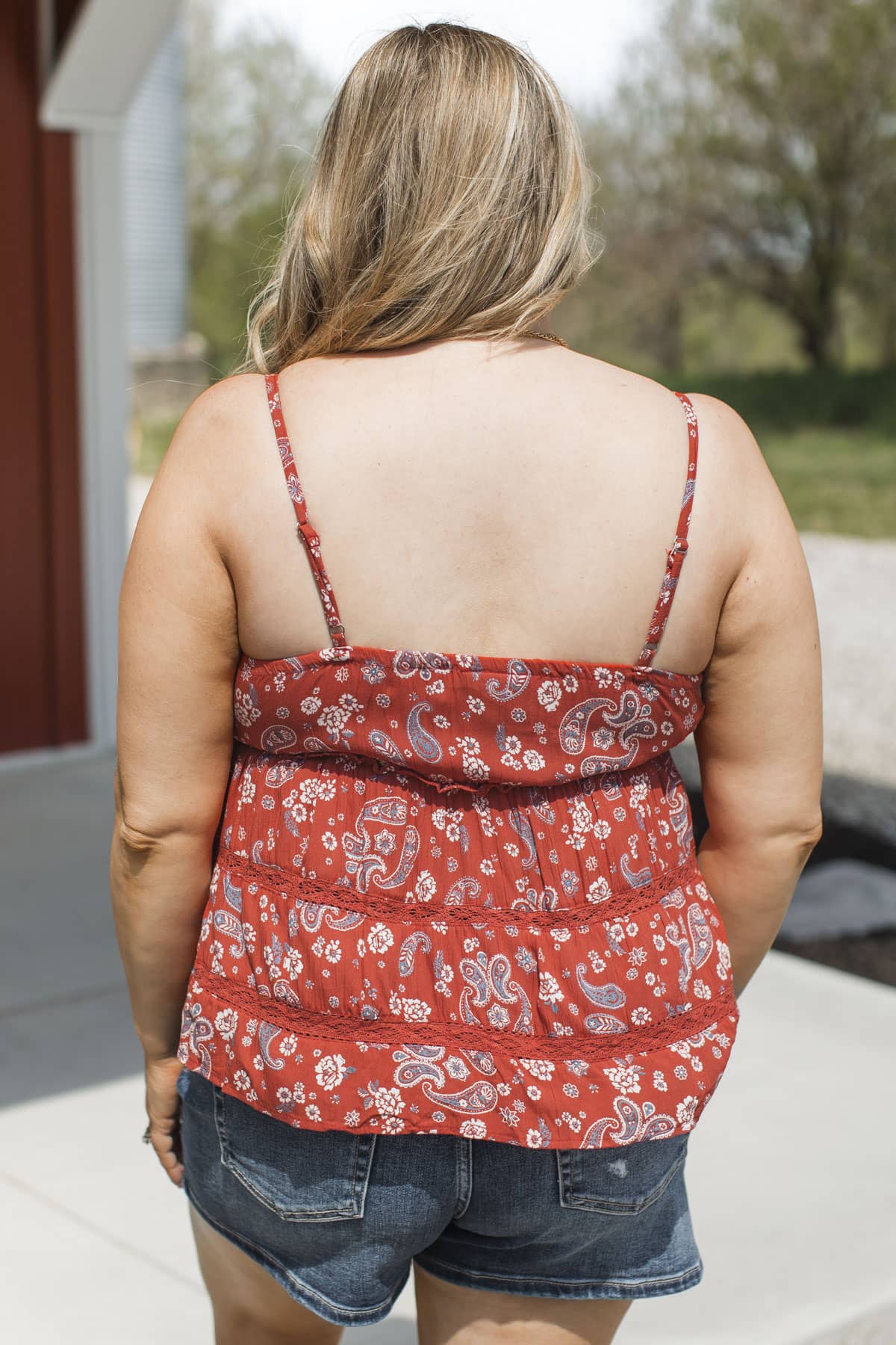 Spirit Of Freedom Babydoll Tank Top- Red - Image 8