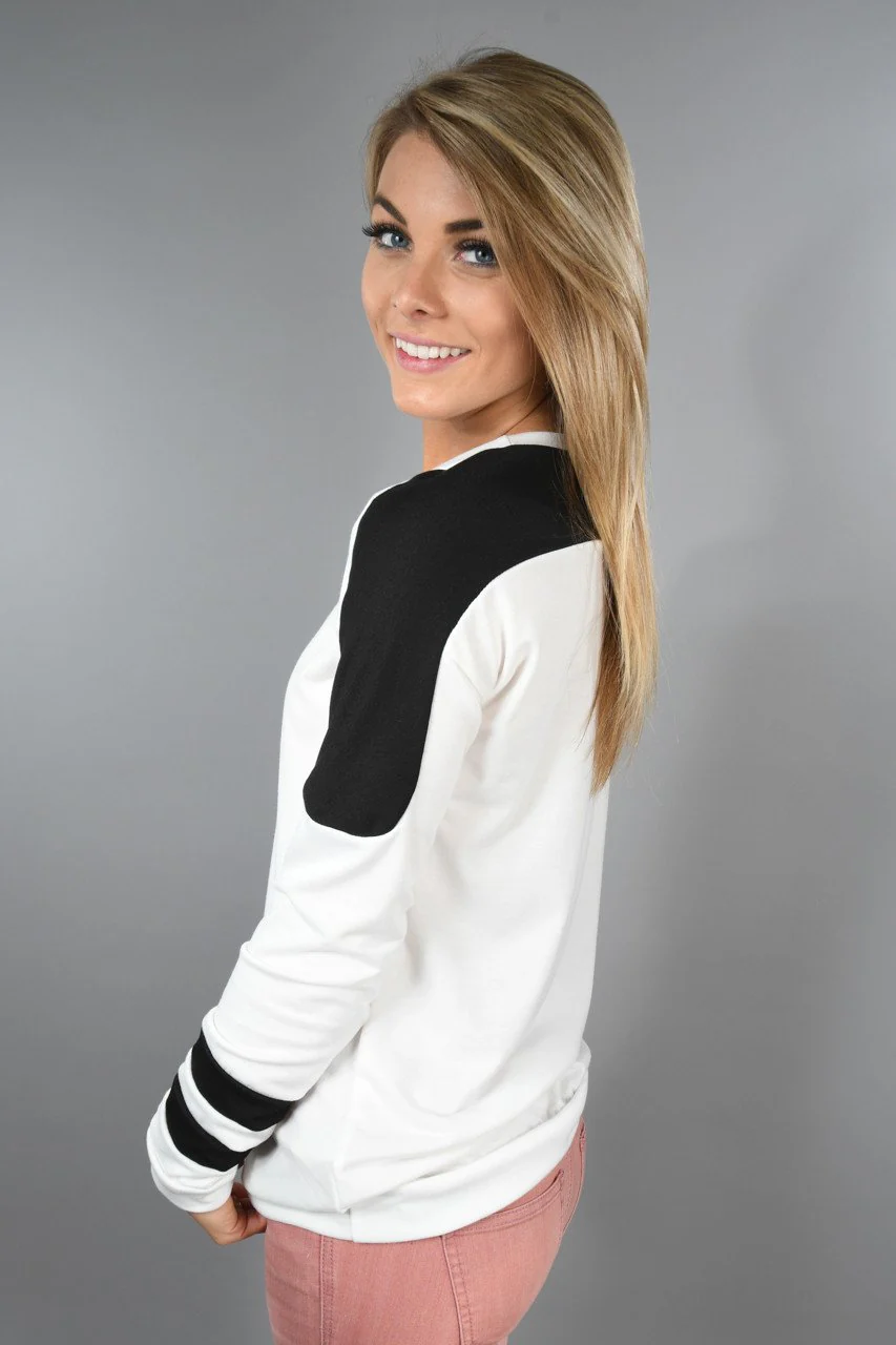 Sporty & Casual Top ~ Ivory - Image 4