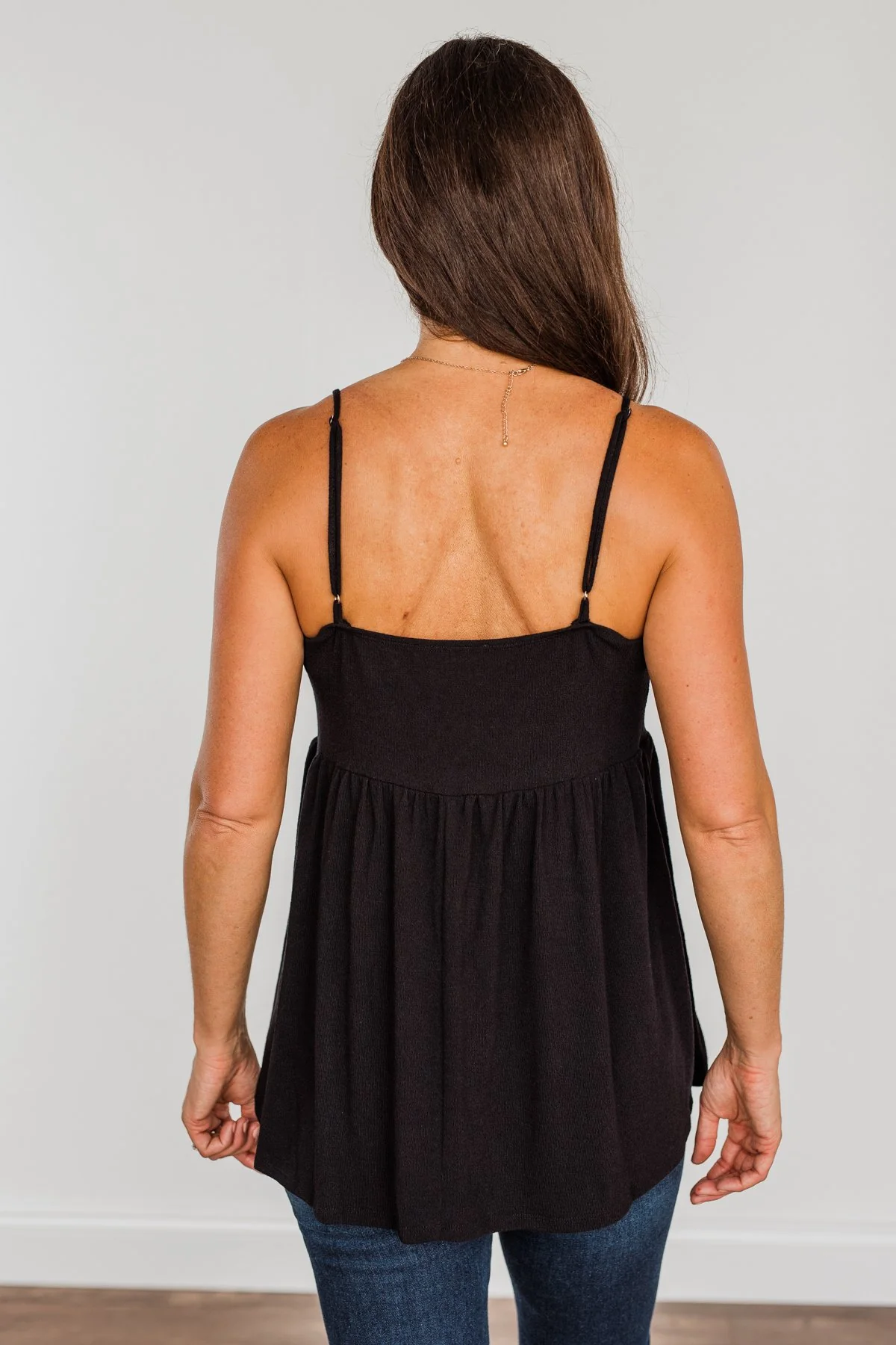 Spotting Your Gaze Babydoll Tank Top- Black - Image 12