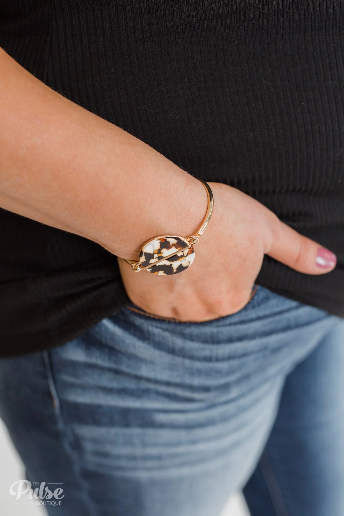 Stained Bracelet Cuff- Coffee - Image 2