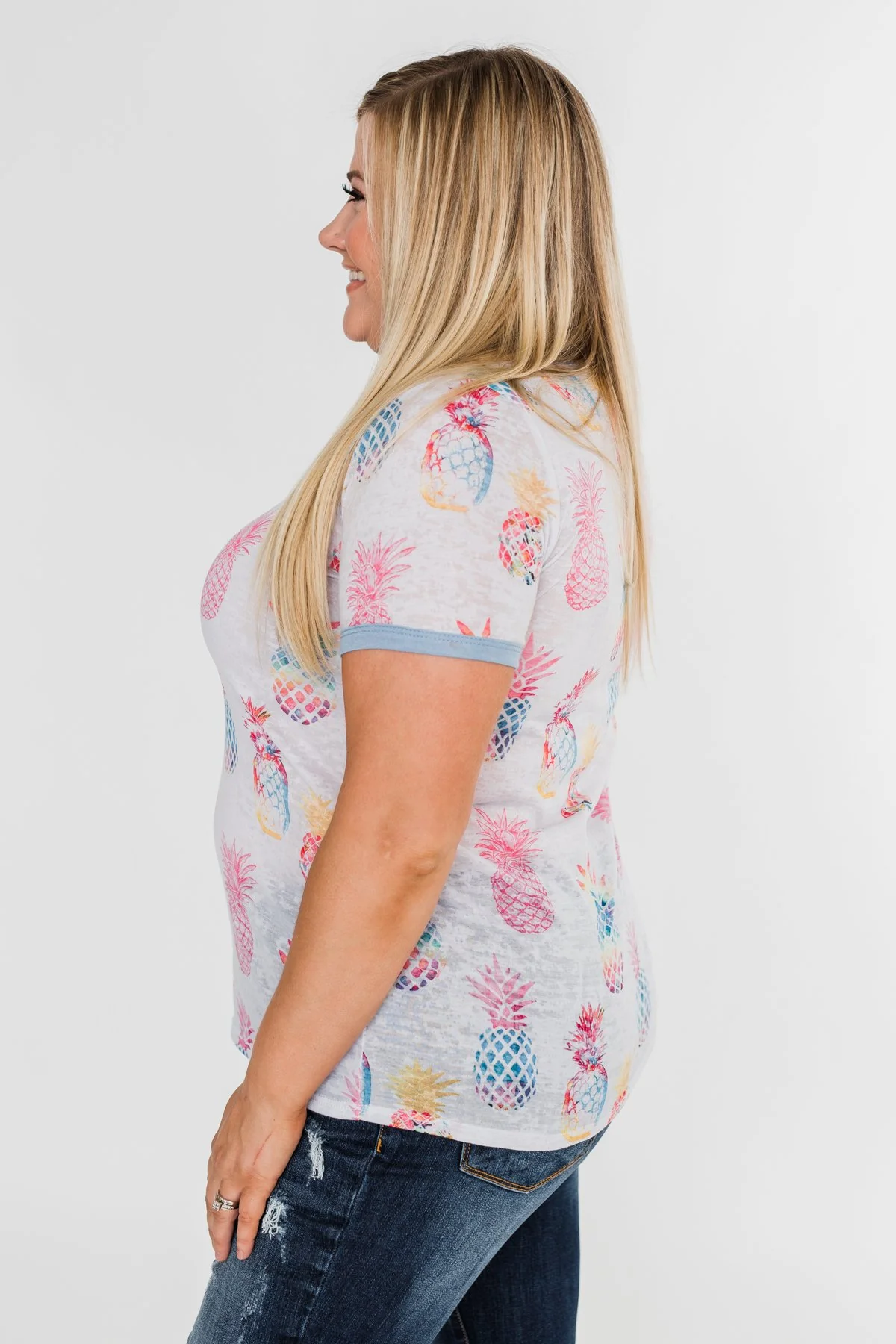 Stand Tall Pineapple Top- Blue - Image 8