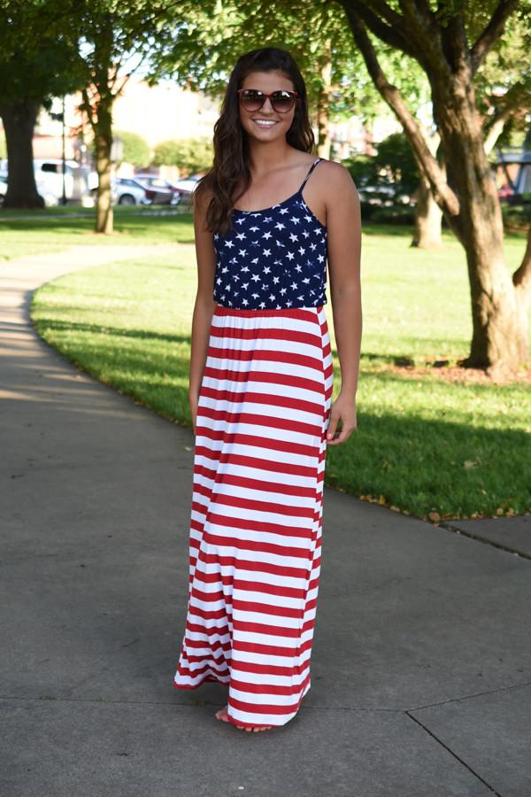 Stars & Stripes Maxi Dress - Image 3