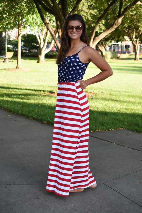 Stars & Stripes Maxi Dress - Image 4