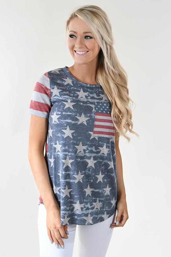 Stars & Stripes Pocket Top - Image 2
